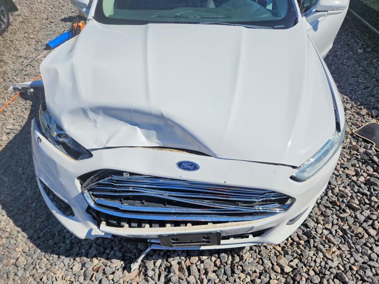 2014 Ford Fusion Se White vin: 3FA6P0H74ER323018