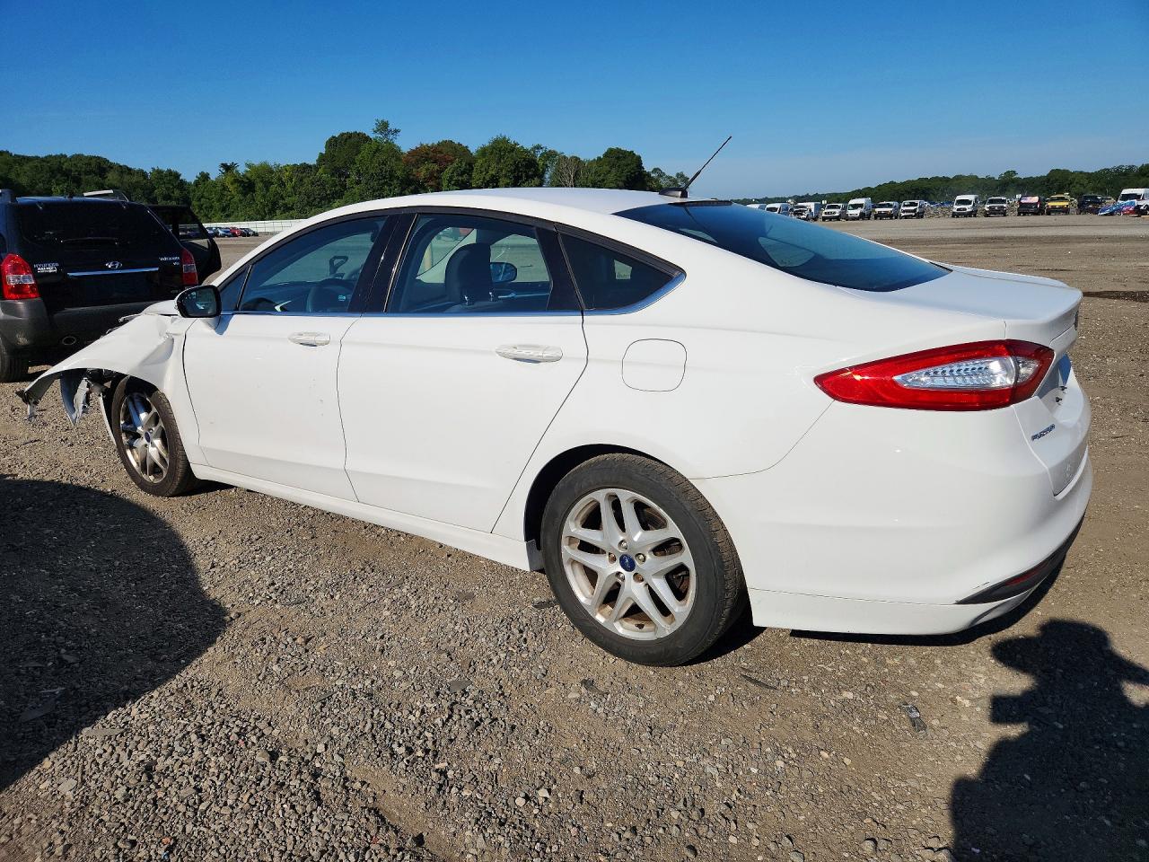 2014 Ford Fusion Se White vin: 3FA6P0H74ER331734