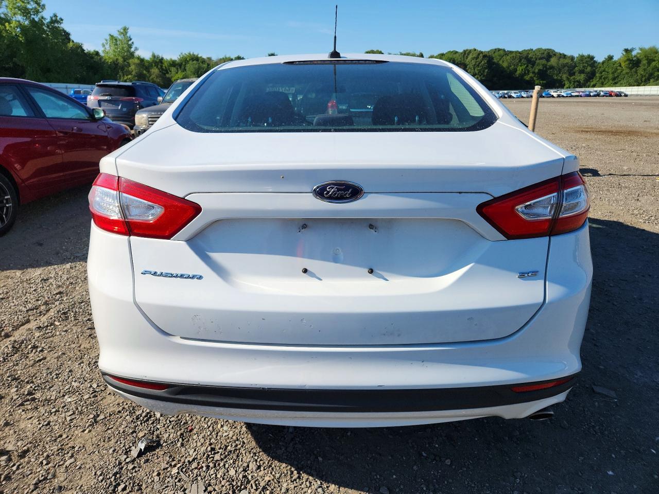 2014 Ford Fusion Se White vin: 3FA6P0H74ER331734