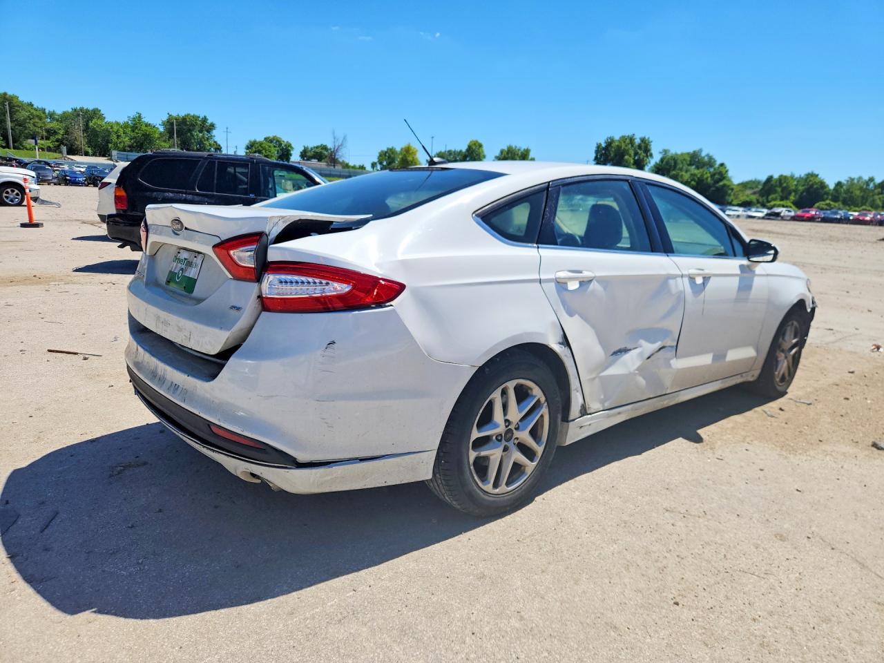 2014 Ford Fusion Se White vin: 3FA6P0H74ER344905