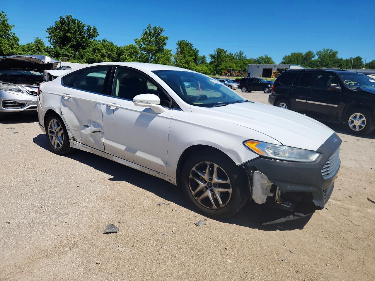 2014 Ford Fusion Se White vin: 3FA6P0H74ER344905