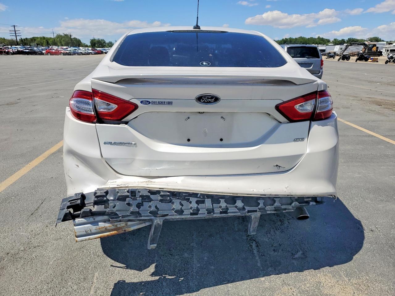 2014 Ford Fusion Se White vin: 3FA6P0H74ER356004