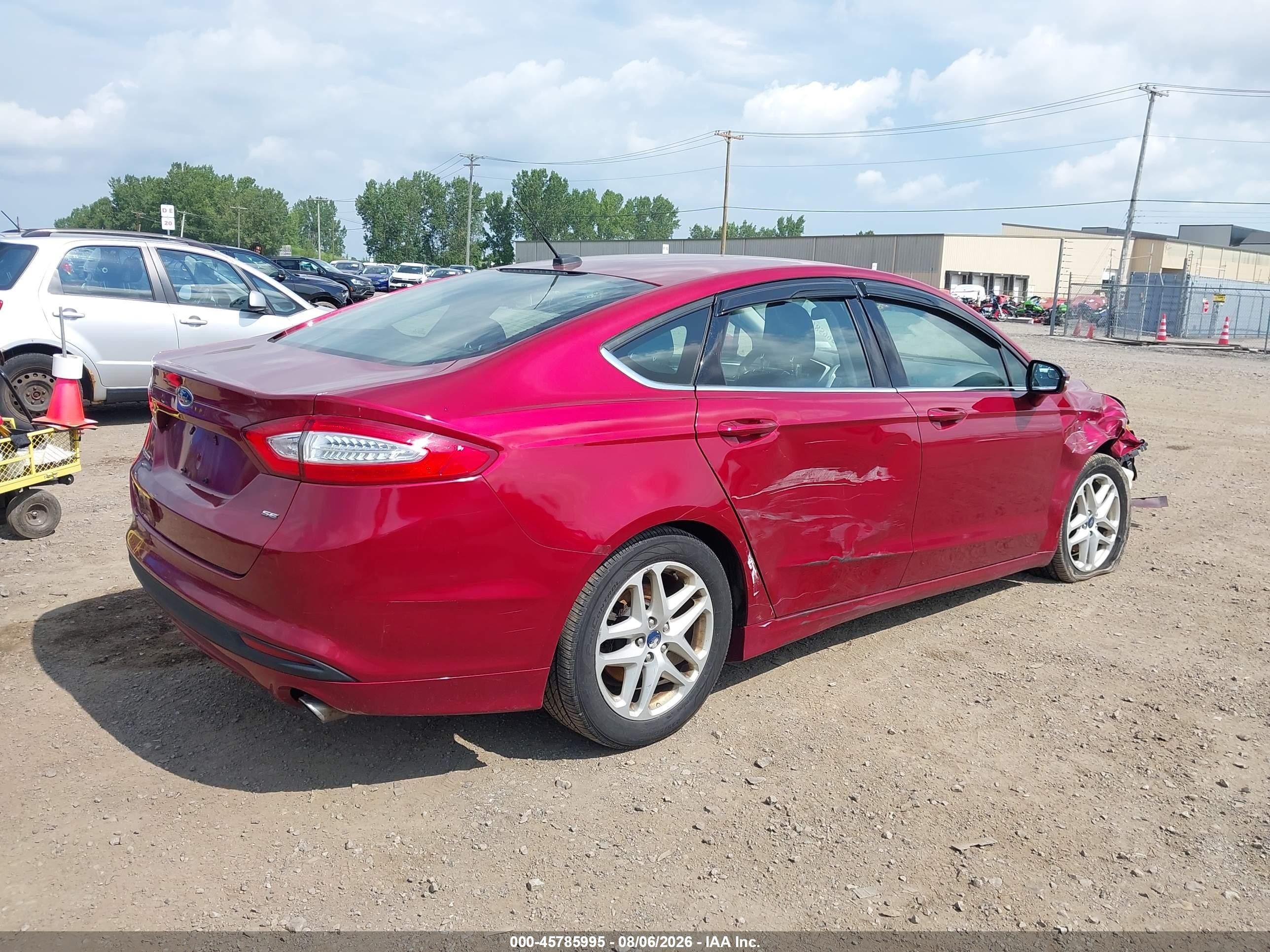 2014 Ford Fusion Se Red vin: 3FA6P0H74ER362854