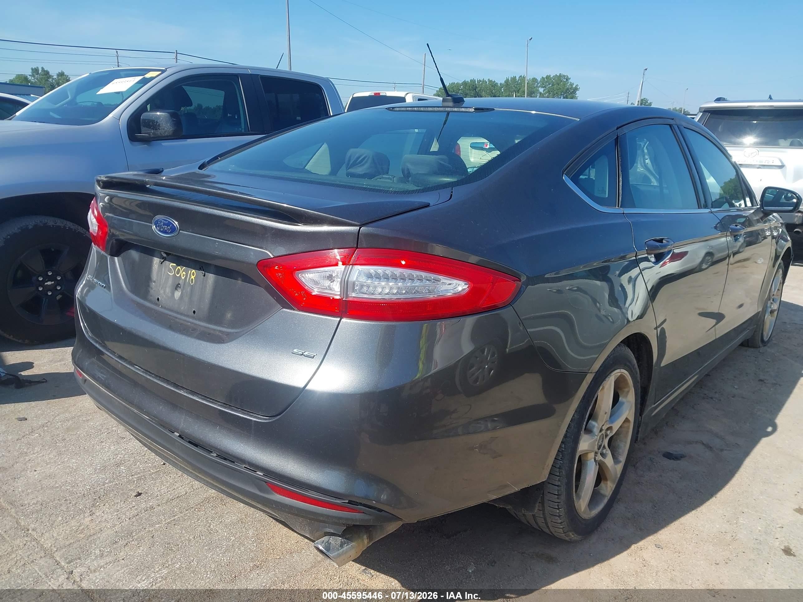 2015 Ford Fusion Se Gray vin: 3FA6P0H74FR179469