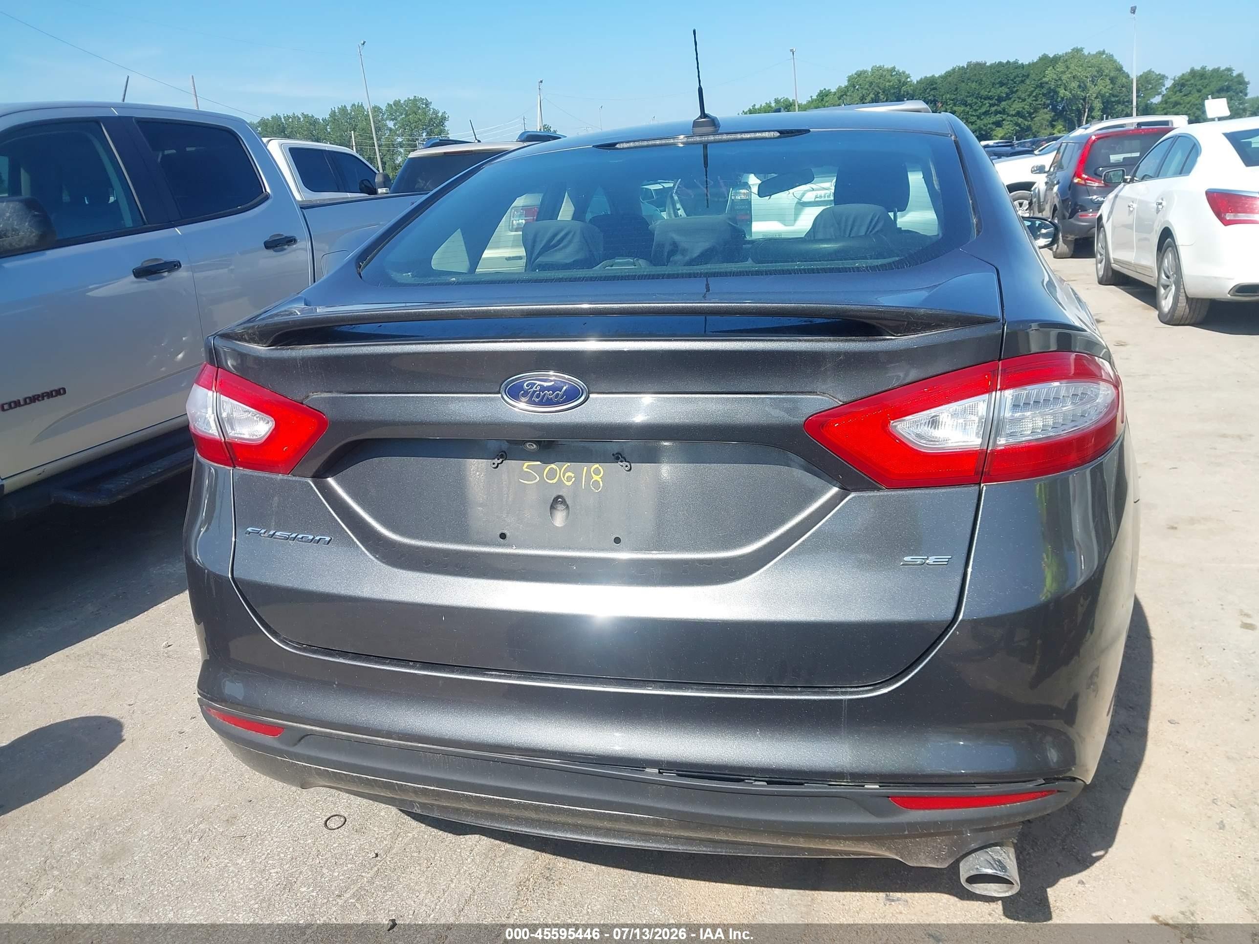 2015 Ford Fusion Se Gray vin: 3FA6P0H74FR179469