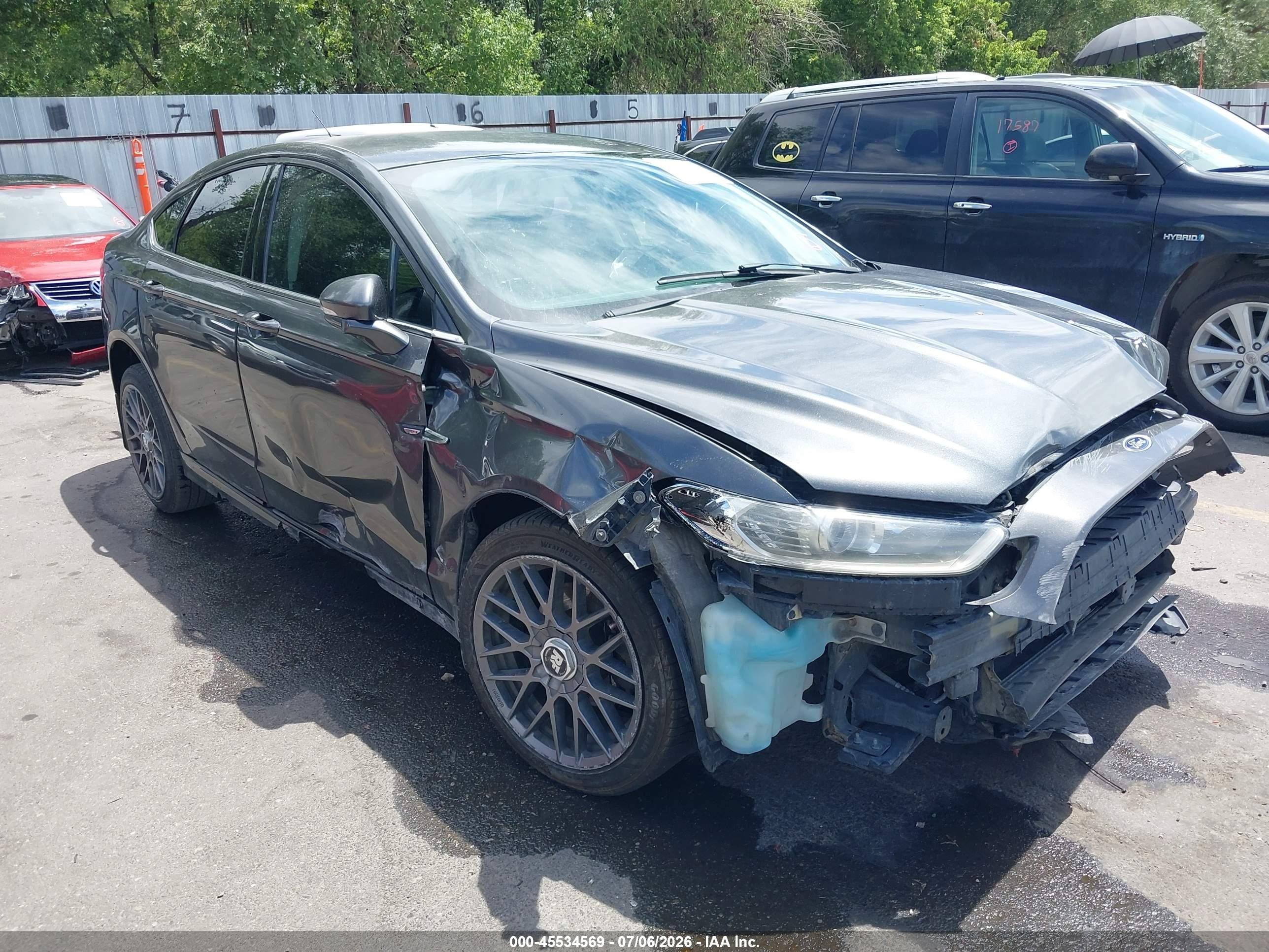 2015 Ford Fusion Se Gray vin: 3FA6P0H74FR199916