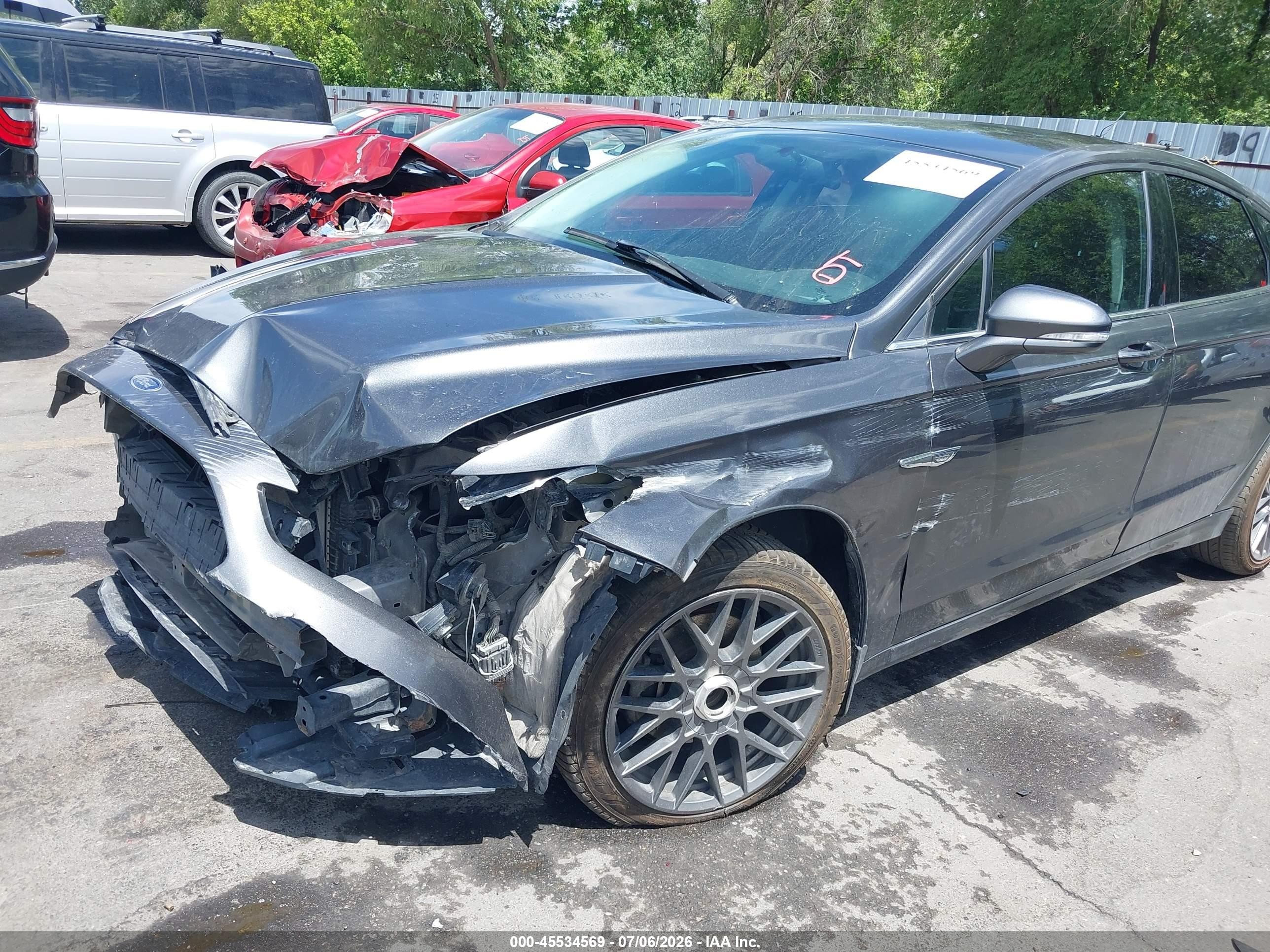 2015 Ford Fusion Se Gray vin: 3FA6P0H74FR199916