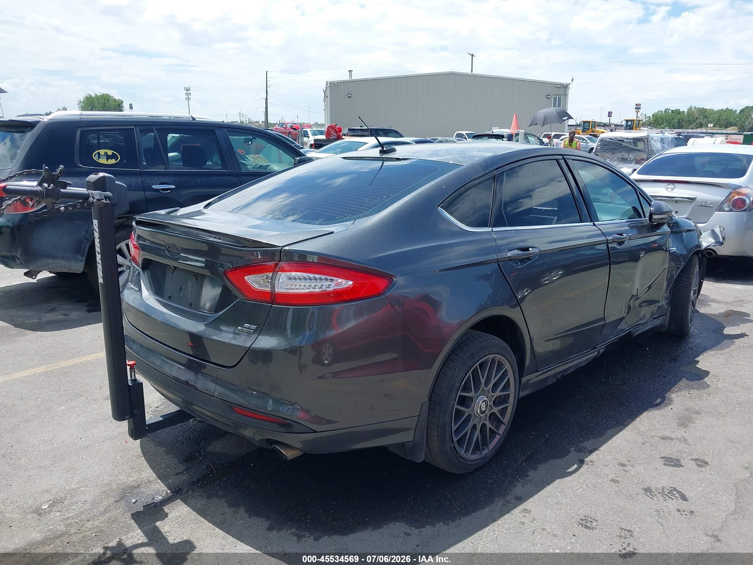 2015 Ford Fusion Se Gray vin: 3FA6P0H74FR199916