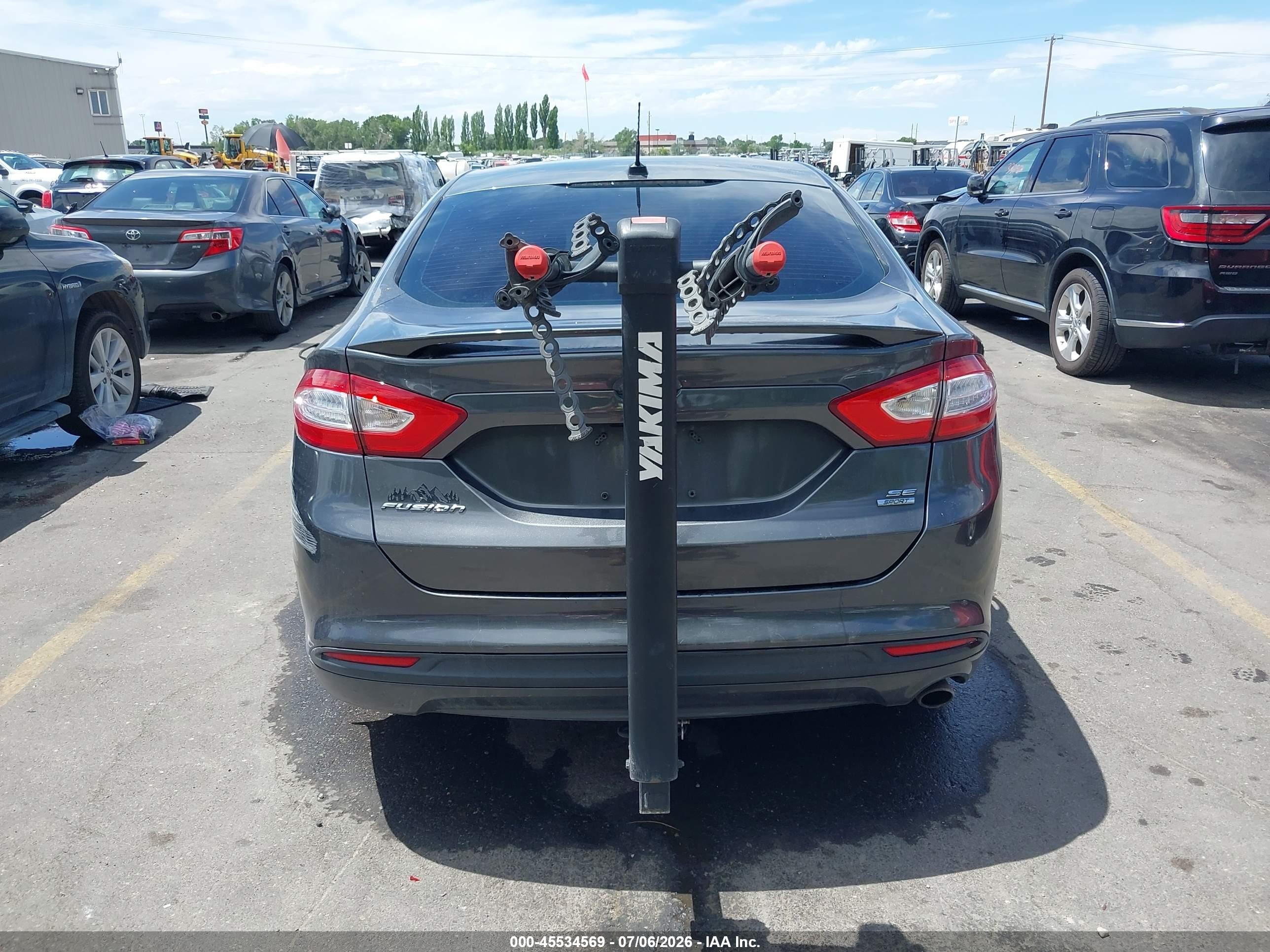 2015 Ford Fusion Se Gray vin: 3FA6P0H74FR199916
