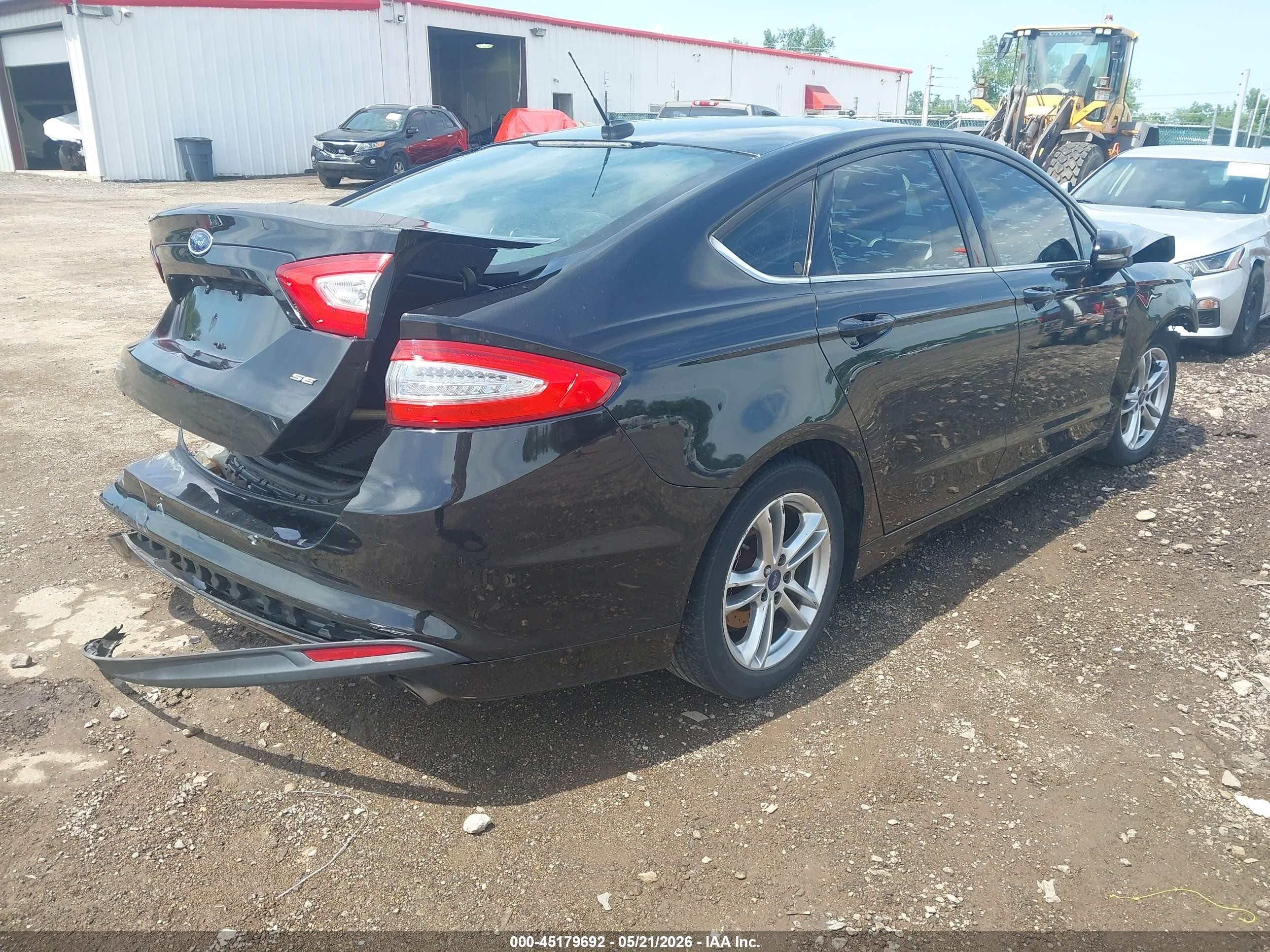 2015 Ford Fusion Se Black vin: 3FA6P0H74FR232526