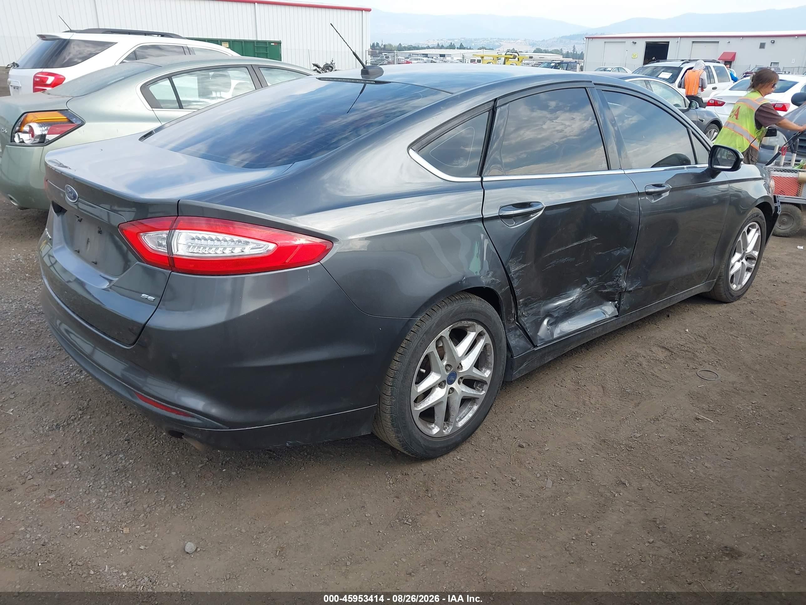 2015 Ford Fusion Se Gray vin: 3FA6P0H74FR238651