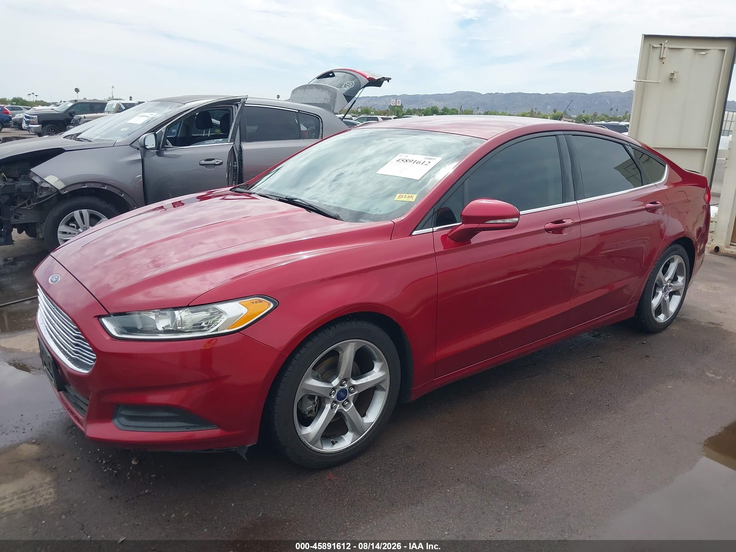 2015 Ford Fusion Se Red vin: 3FA6P0H74FR305992