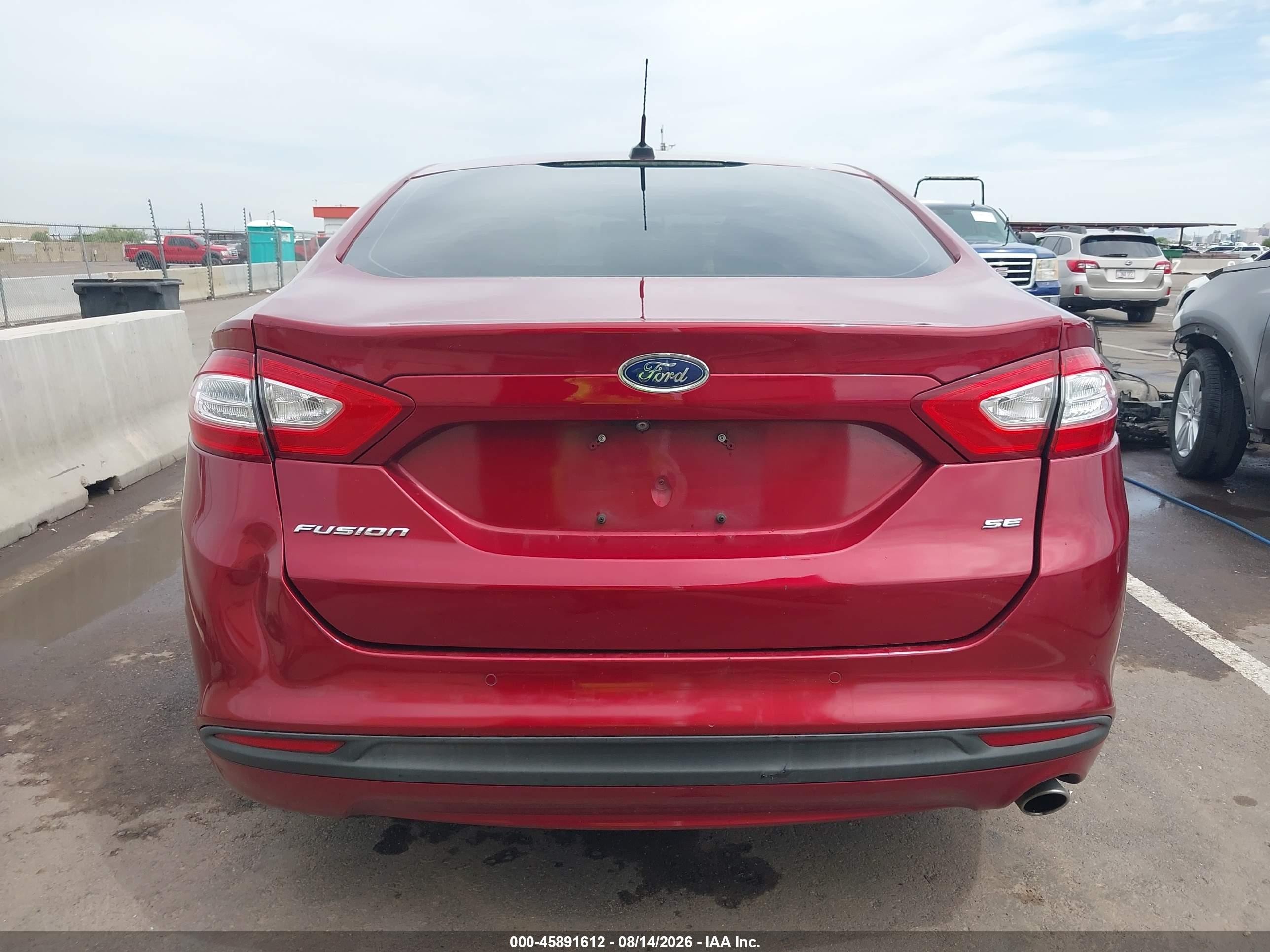 2015 Ford Fusion Se Red vin: 3FA6P0H74FR305992