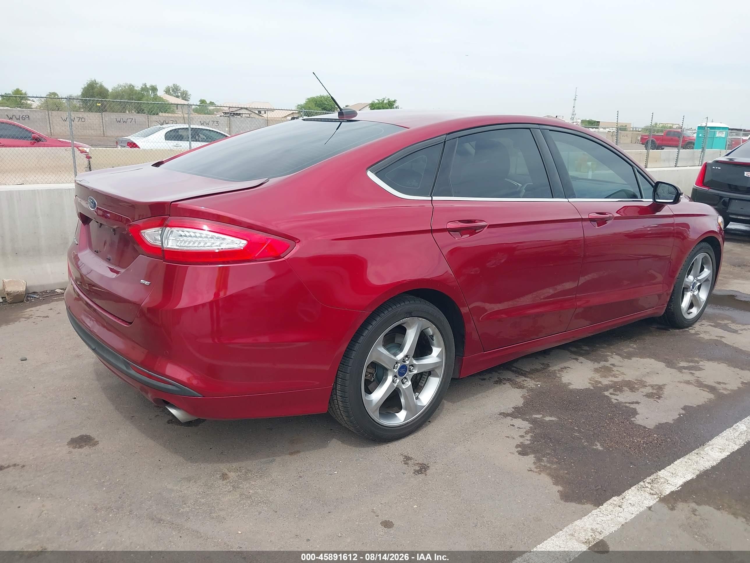 2015 Ford Fusion Se Red vin: 3FA6P0H74FR305992