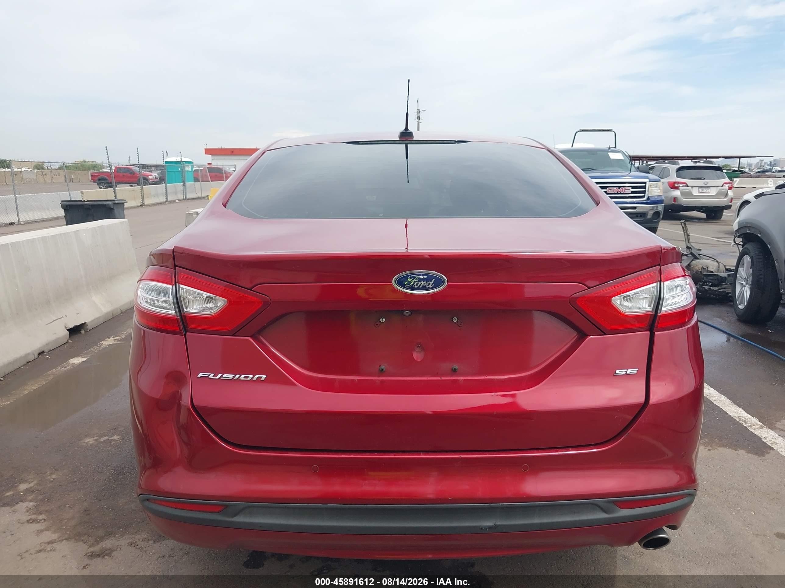 2015 Ford Fusion Se Red vin: 3FA6P0H74FR305992