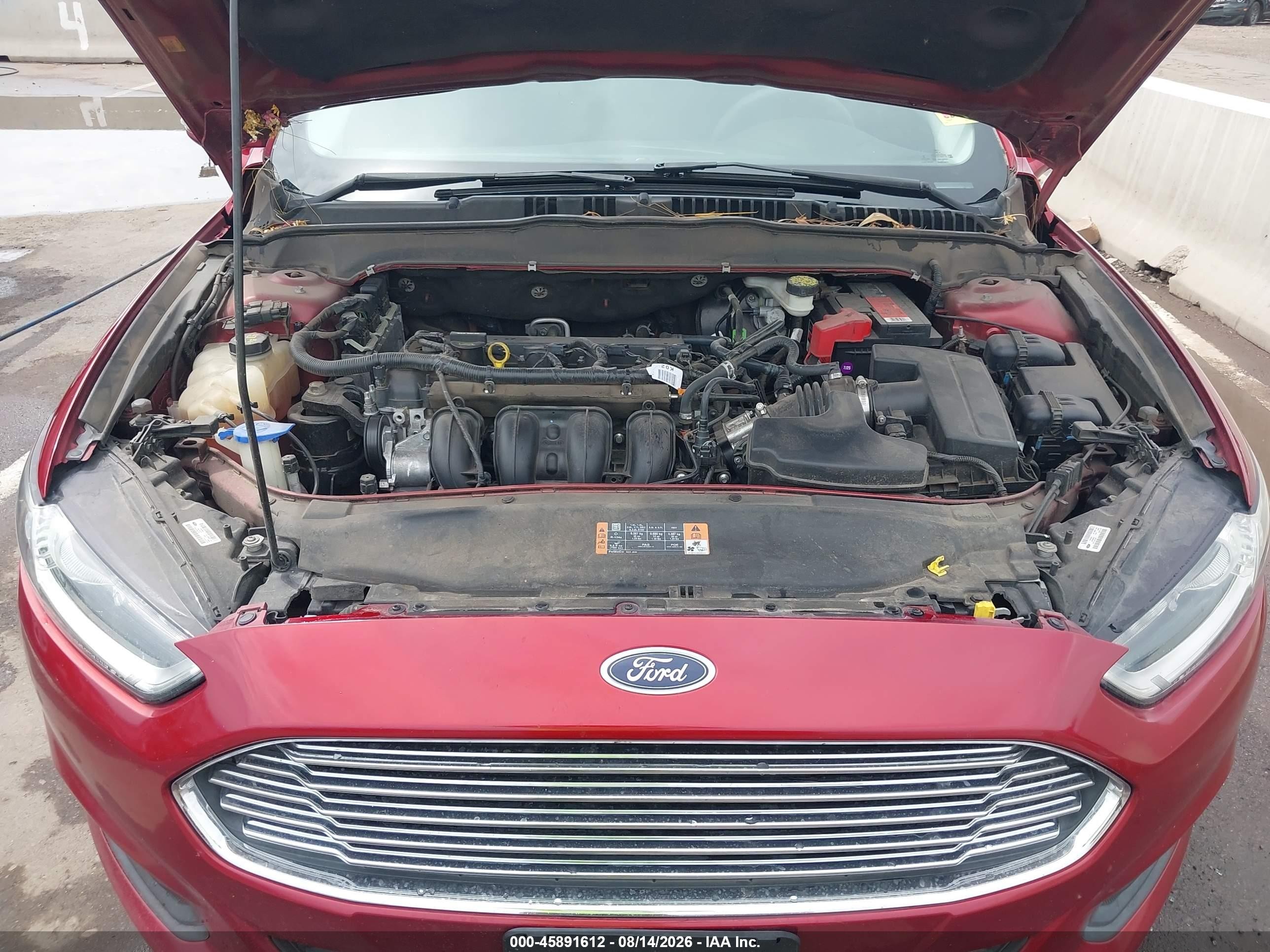 2015 Ford Fusion Se Red vin: 3FA6P0H74FR305992