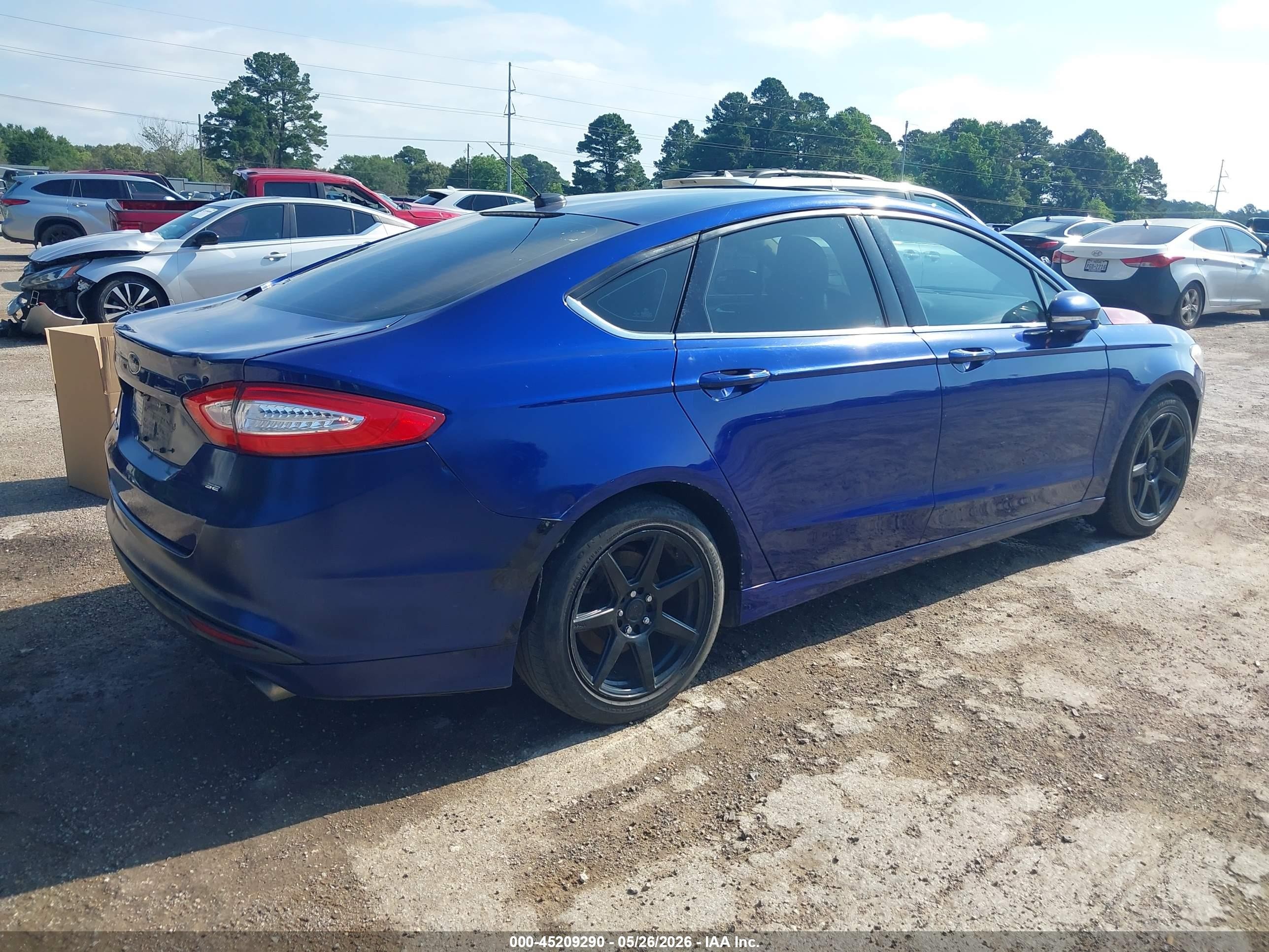 2016 Ford Fusion Se Blue vin: 3FA6P0H74GR170420