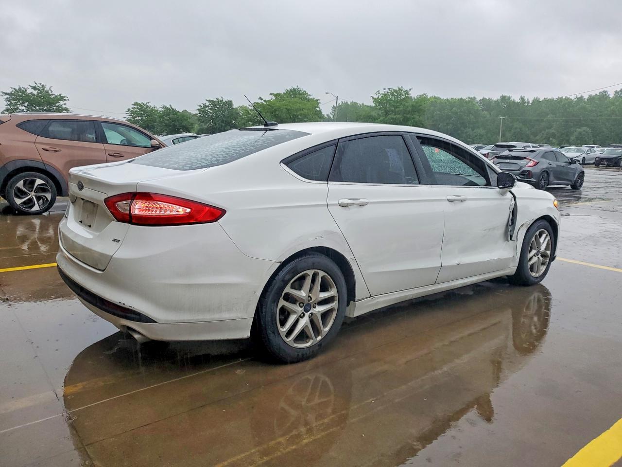 2016 Ford Fusion Se White vin: 3FA6P0H74GR307386