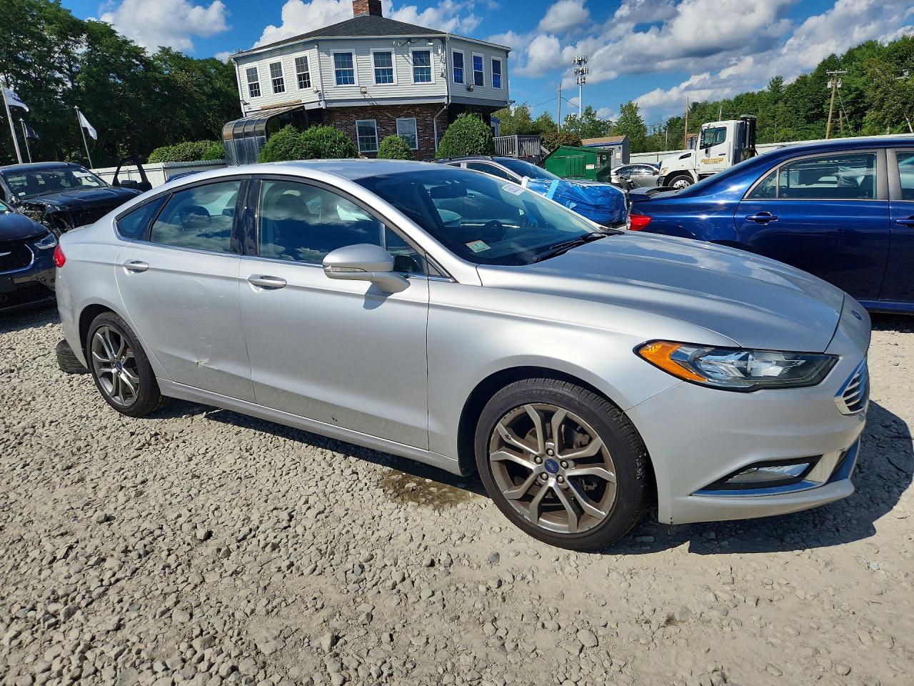 2017 Ford Fusion Se Silver vin: 3FA6P0H74HR225949