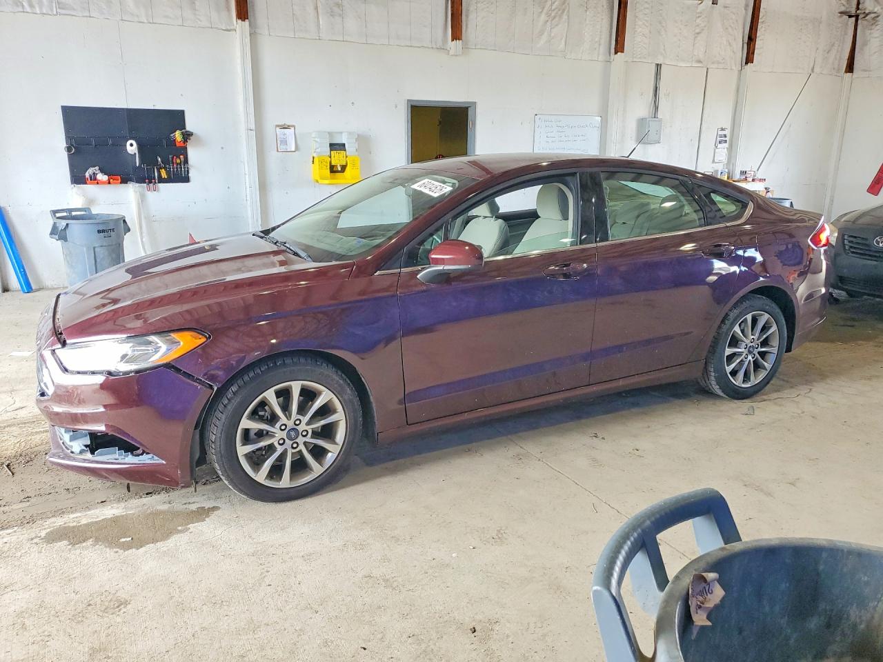 2017 Ford Fusion Se Burgundy vin: 3FA6P0H74HR403567