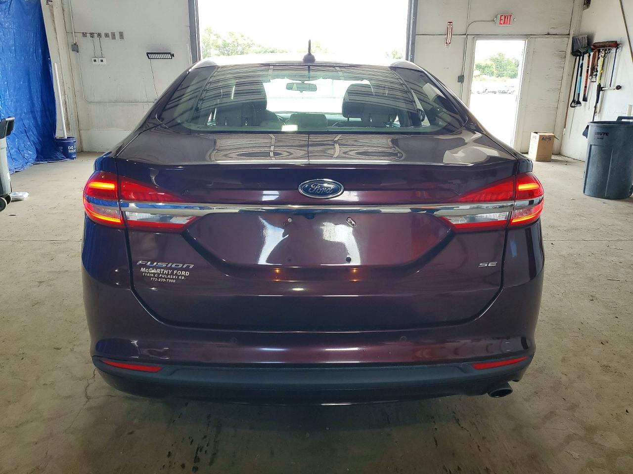 2017 Ford Fusion Se Burgundy vin: 3FA6P0H74HR403567