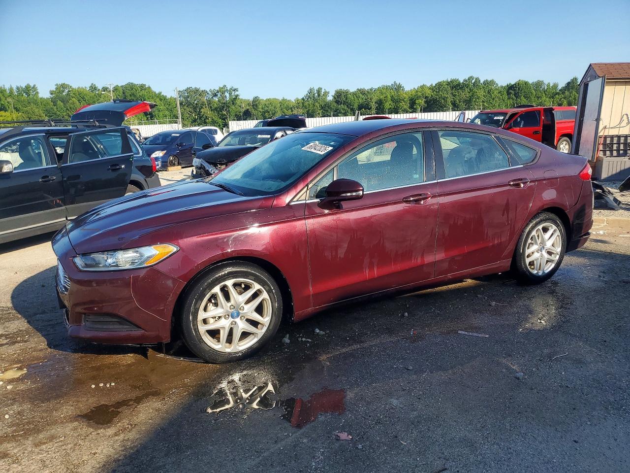 2013 Ford Fusion Se Burgundy vin: 3FA6P0H75DR104938