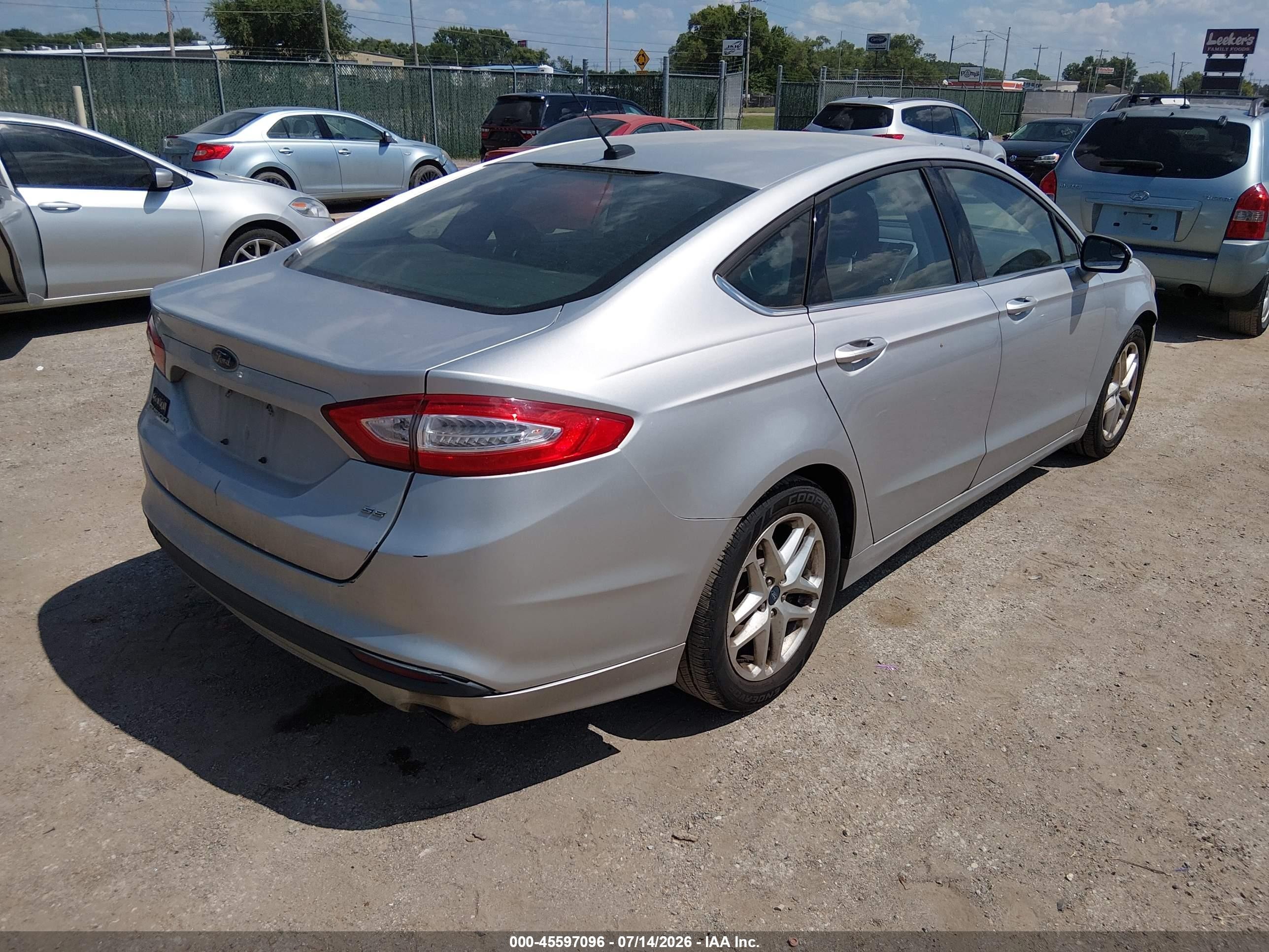 2013 Ford Fusion Se Silver vin: 3FA6P0H75DR156621