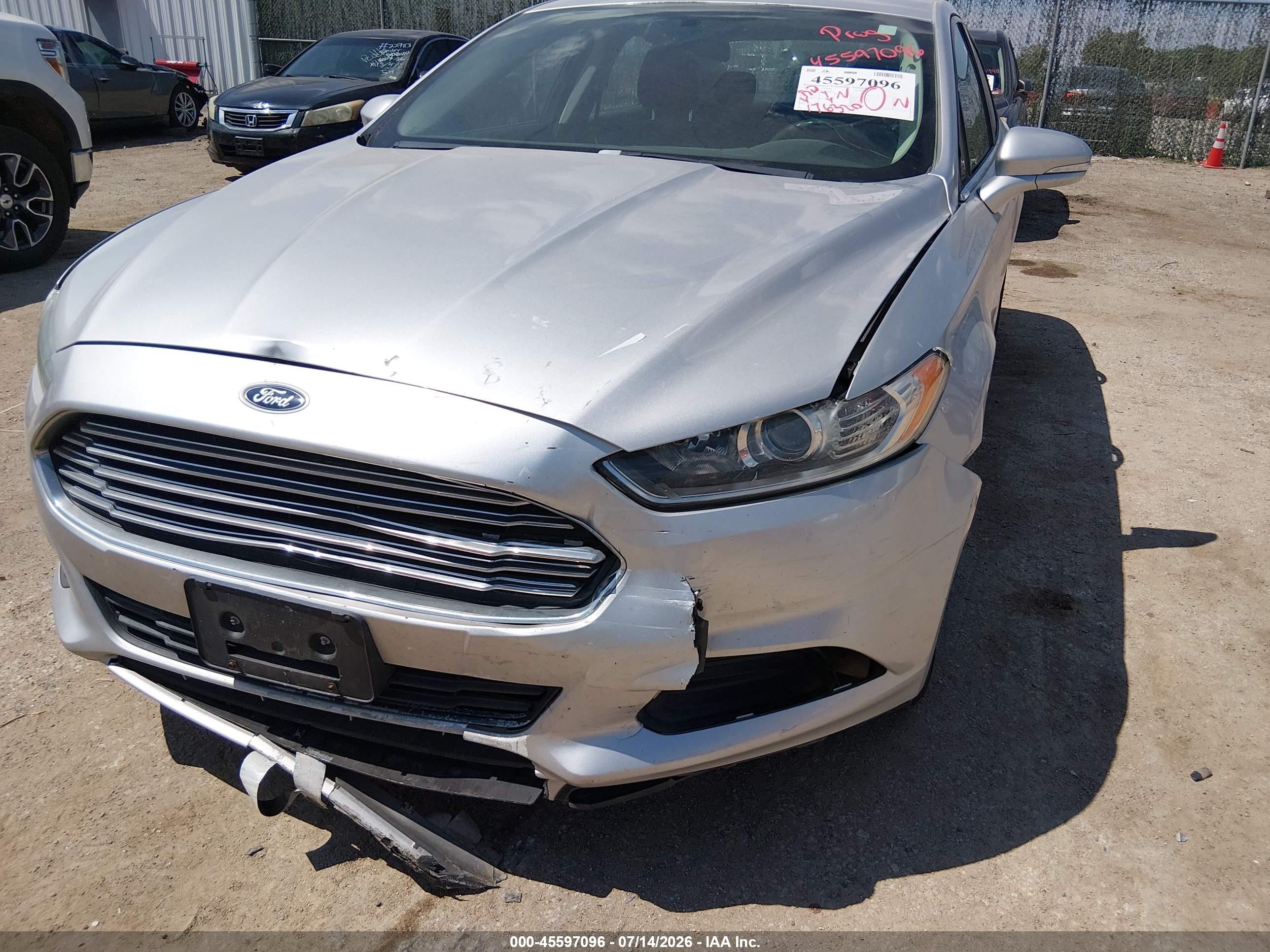 2013 Ford Fusion Se Silver vin: 3FA6P0H75DR156621