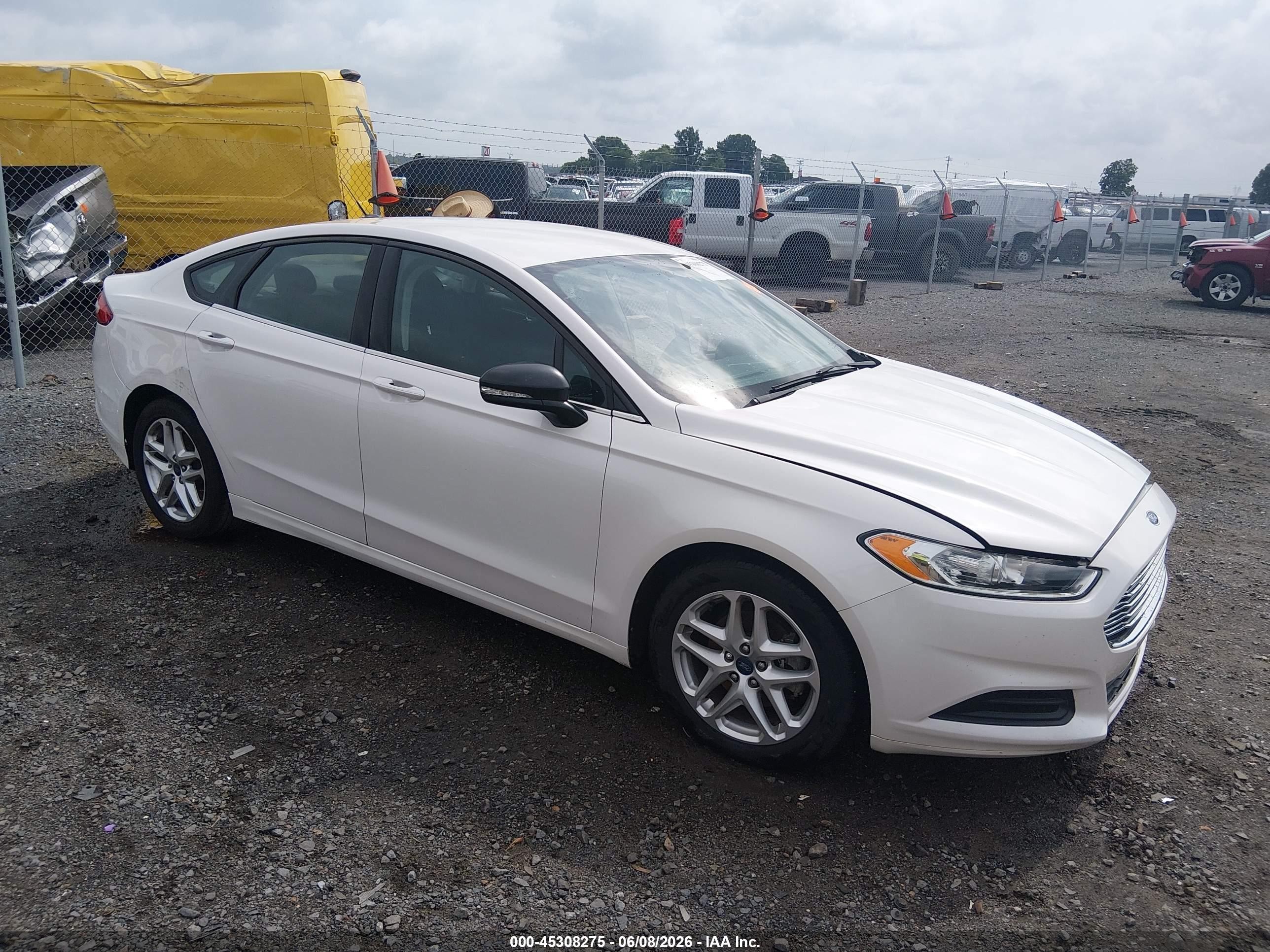 2013 Ford Fusion Se White vin: 3FA6P0H75DR176447