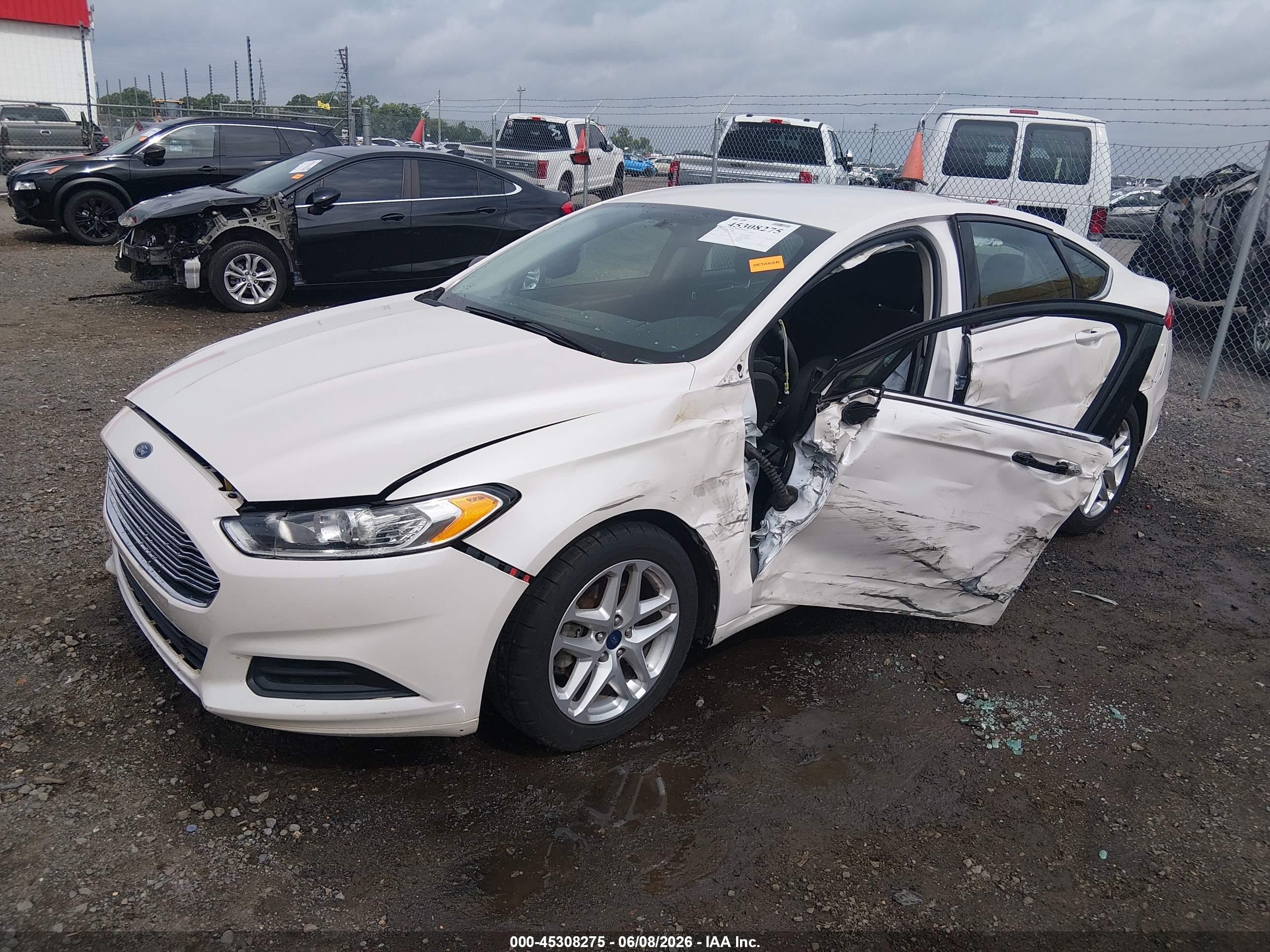 2013 Ford Fusion Se White vin: 3FA6P0H75DR176447