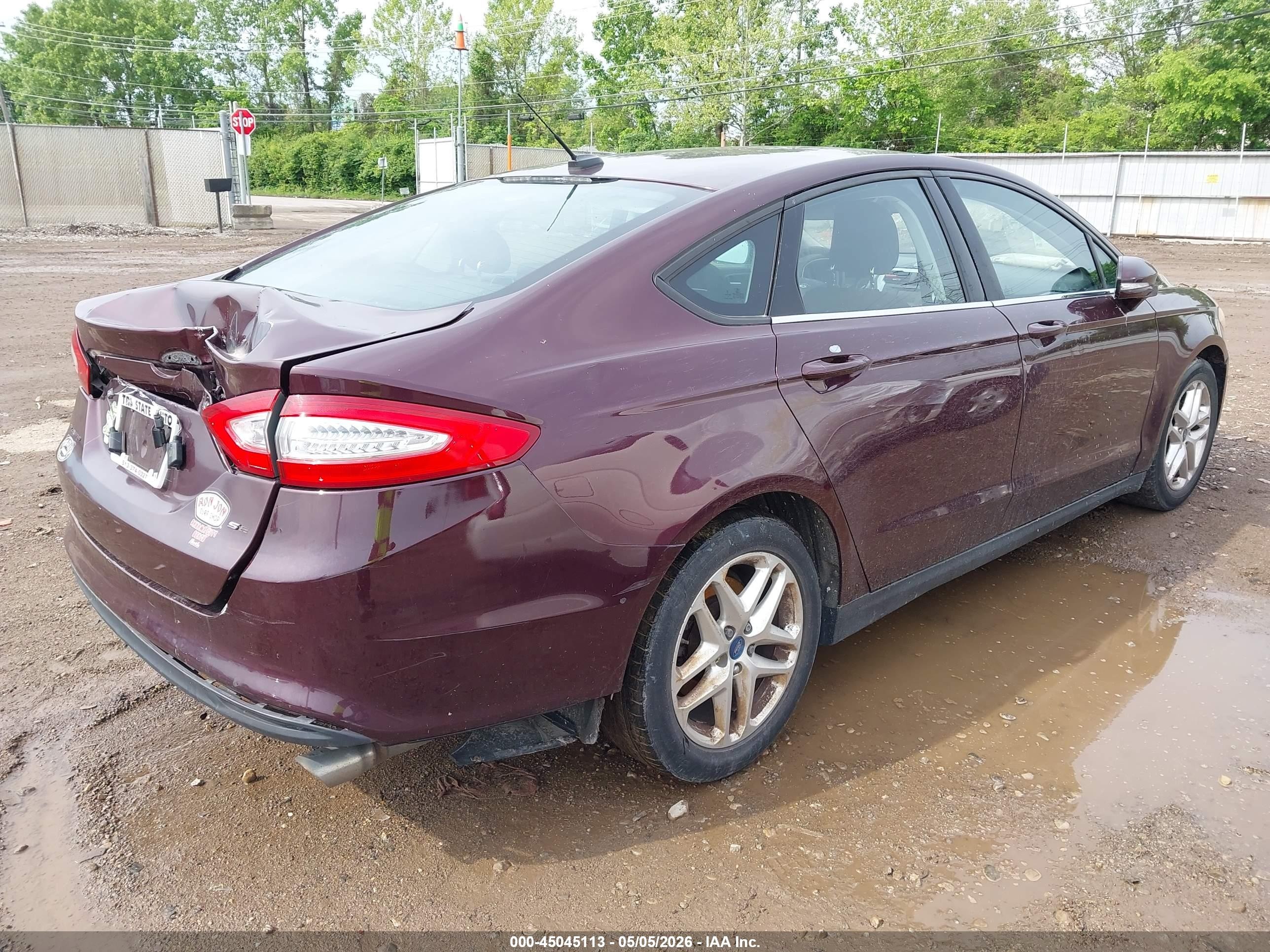 2013 Ford Fusion Se Темно-бордовый vin: 3FA6P0H75DR189988