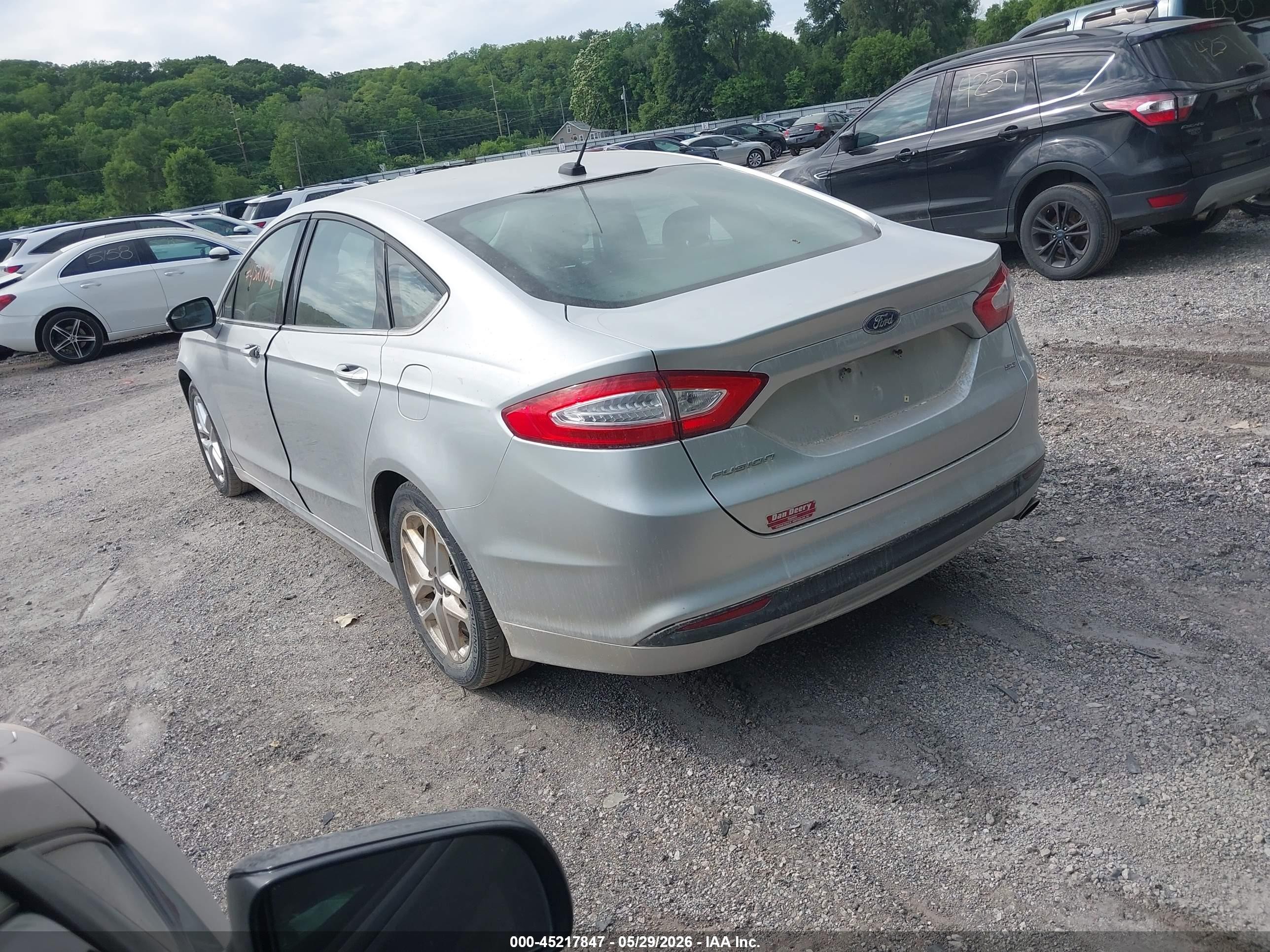 2013 Ford Fusion Se Silver vin: 3FA6P0H75DR284258