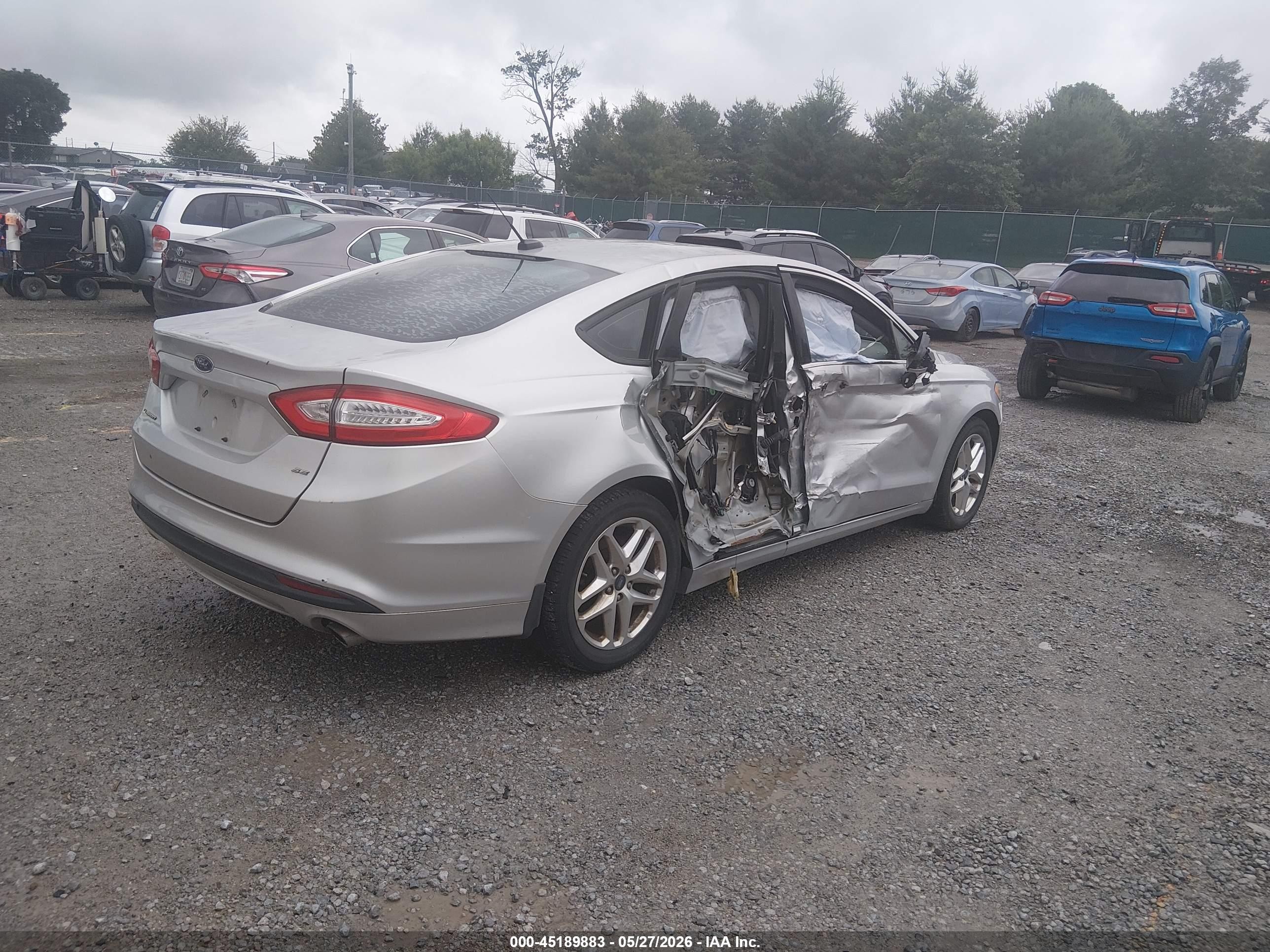 2013 Ford Fusion Se Silver vin: 3FA6P0H75DR292795