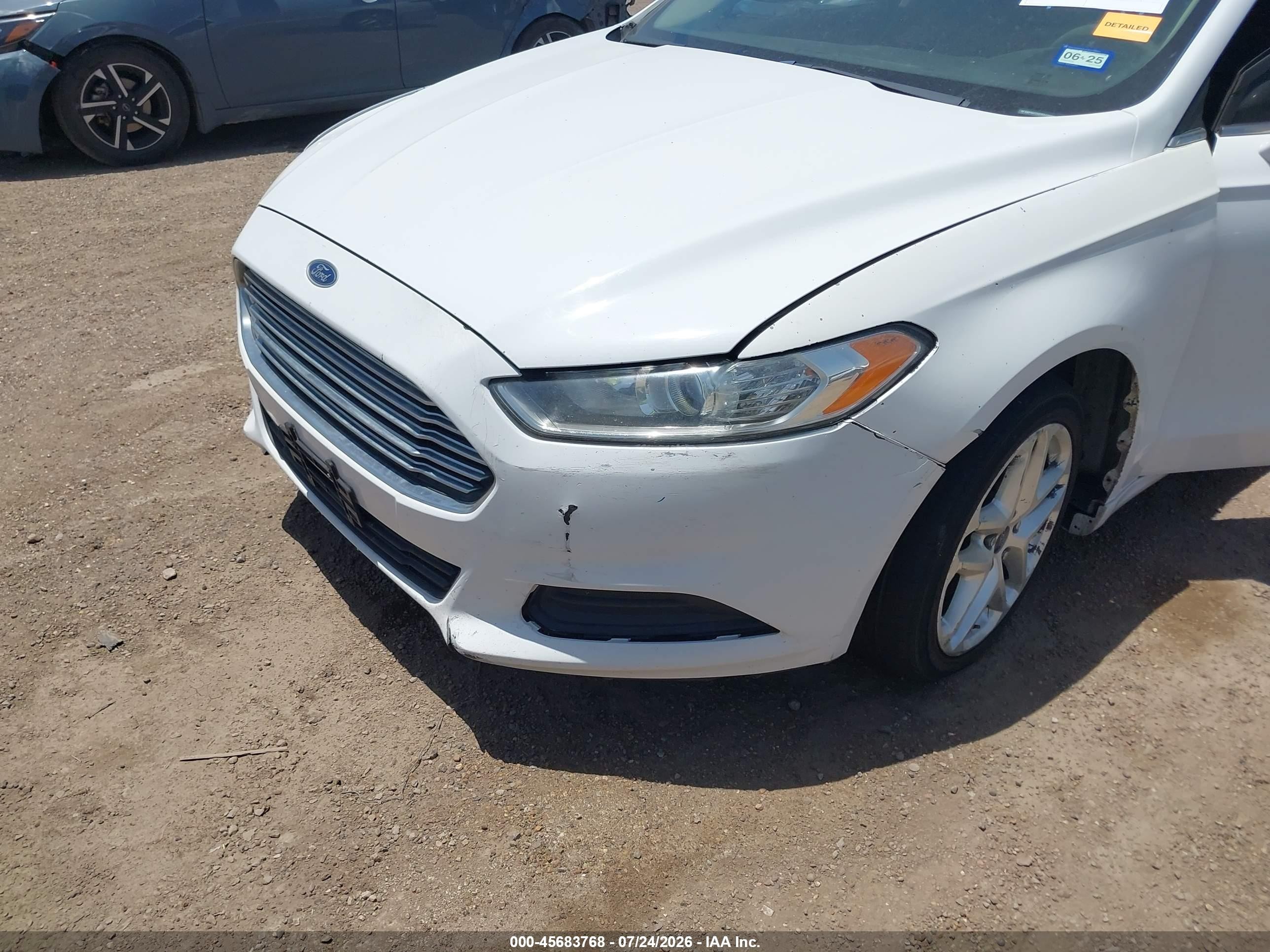 2013 Ford Fusion Se White vin: 3FA6P0H75DR312088