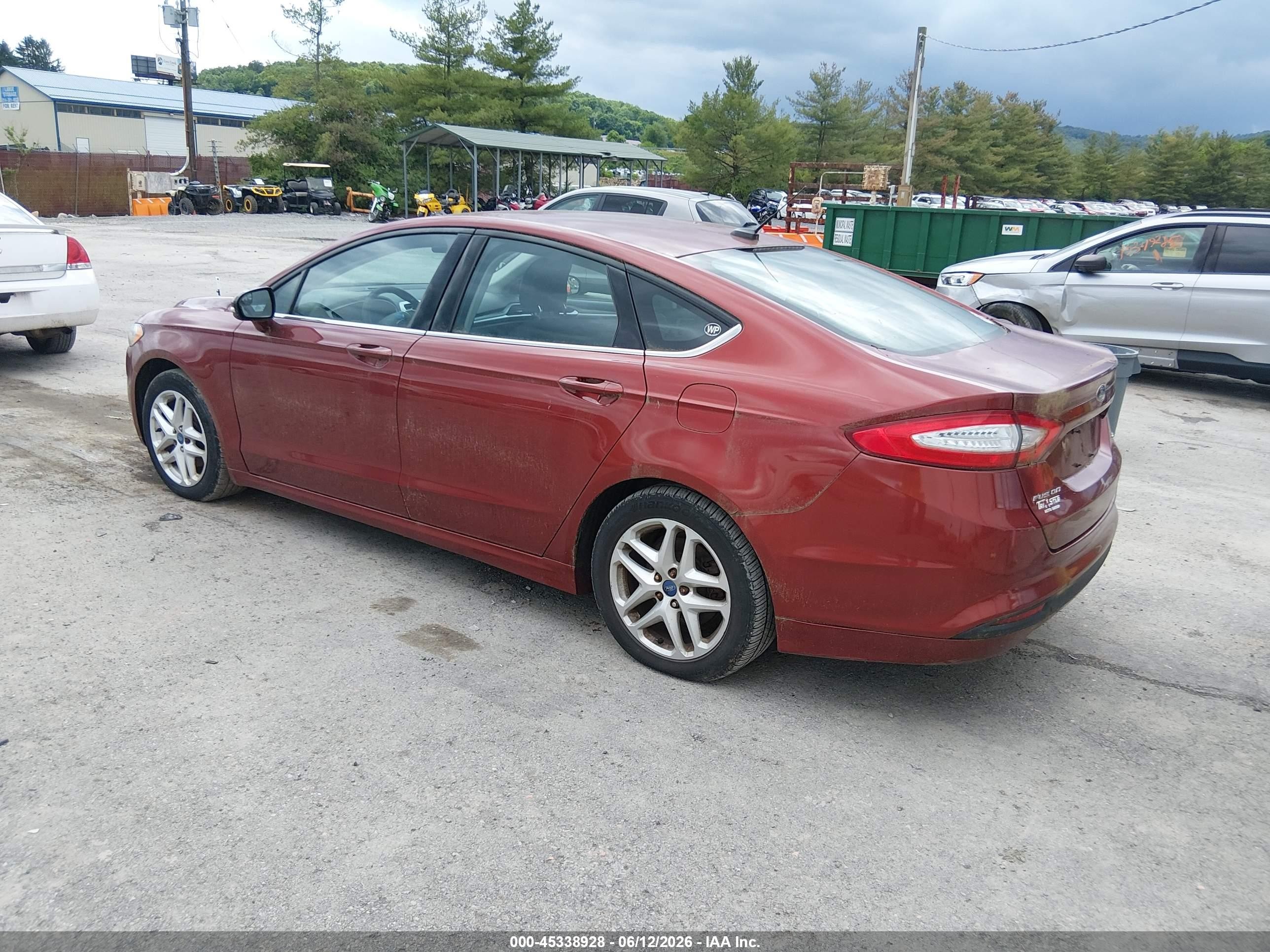 2014 Ford Fusion Se Red vin: 3FA6P0H75ER141022