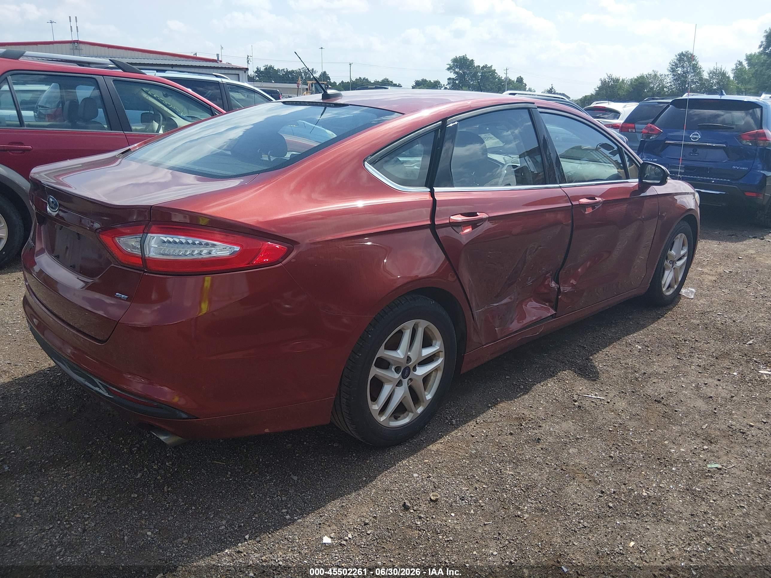 2014 Ford Fusion Se Red vin: 3FA6P0H75ER162758