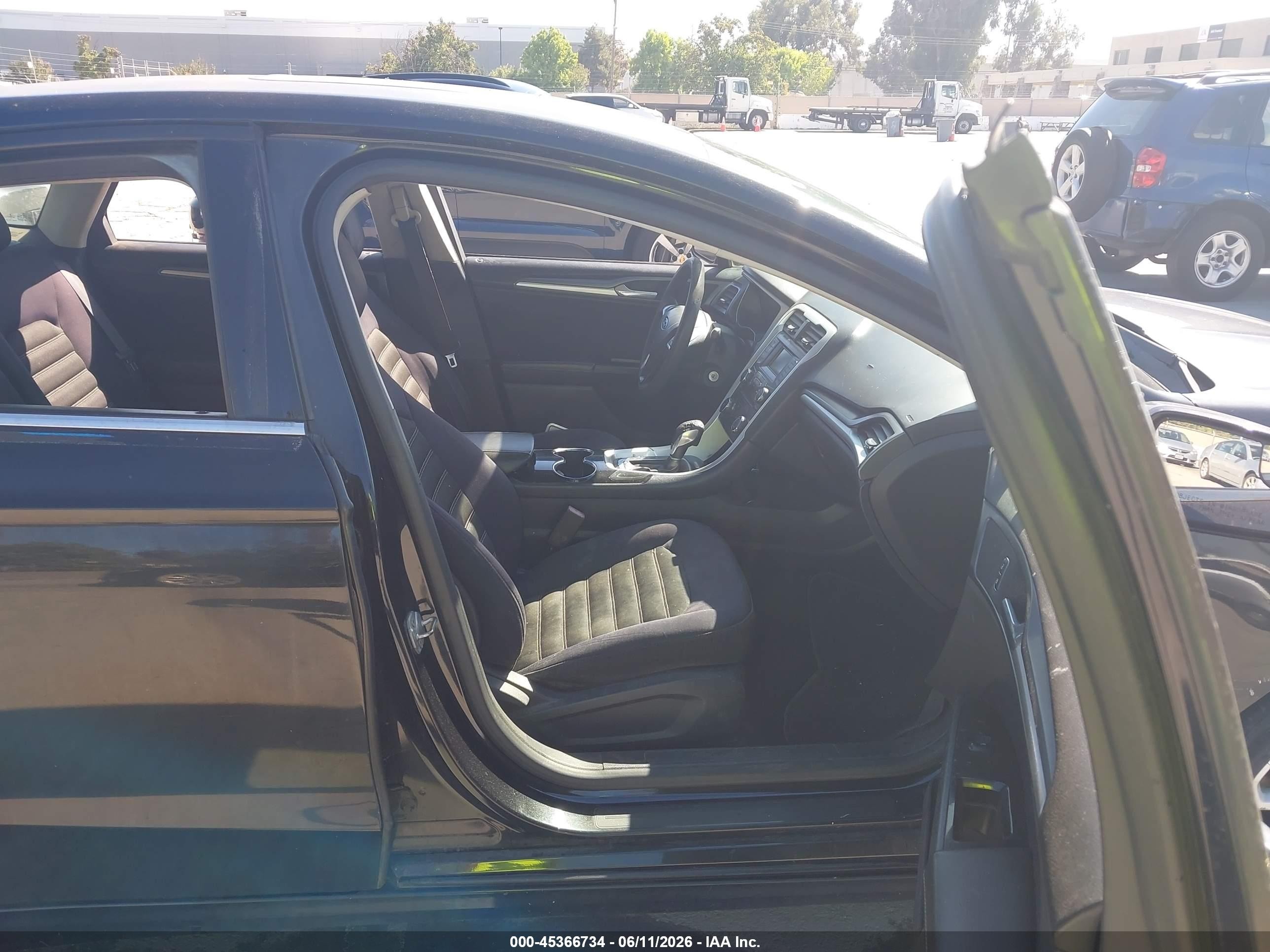 2014 Ford Fusion Se Black vin: 3FA6P0H75ER171122