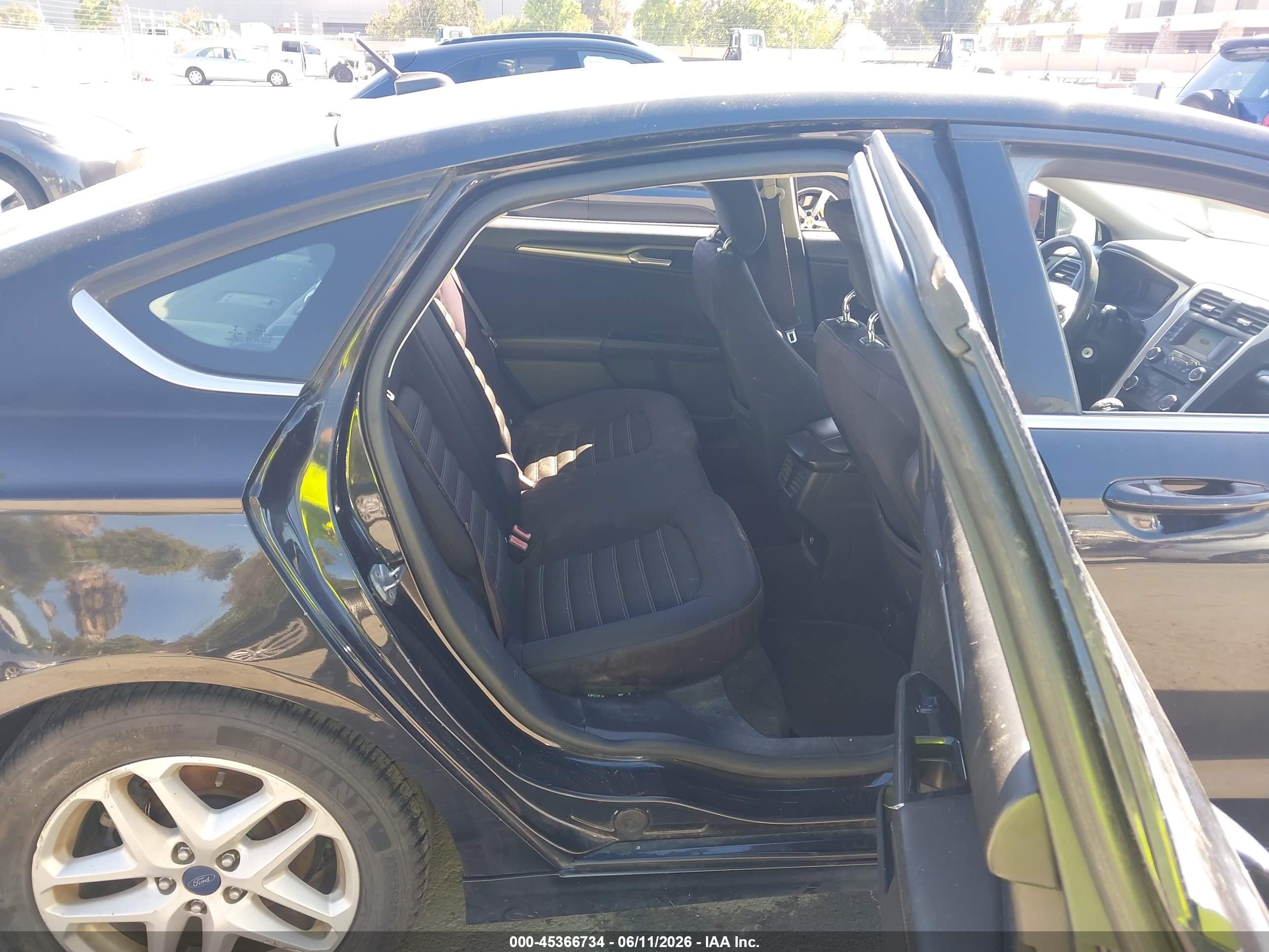 2014 Ford Fusion Se Black vin: 3FA6P0H75ER171122