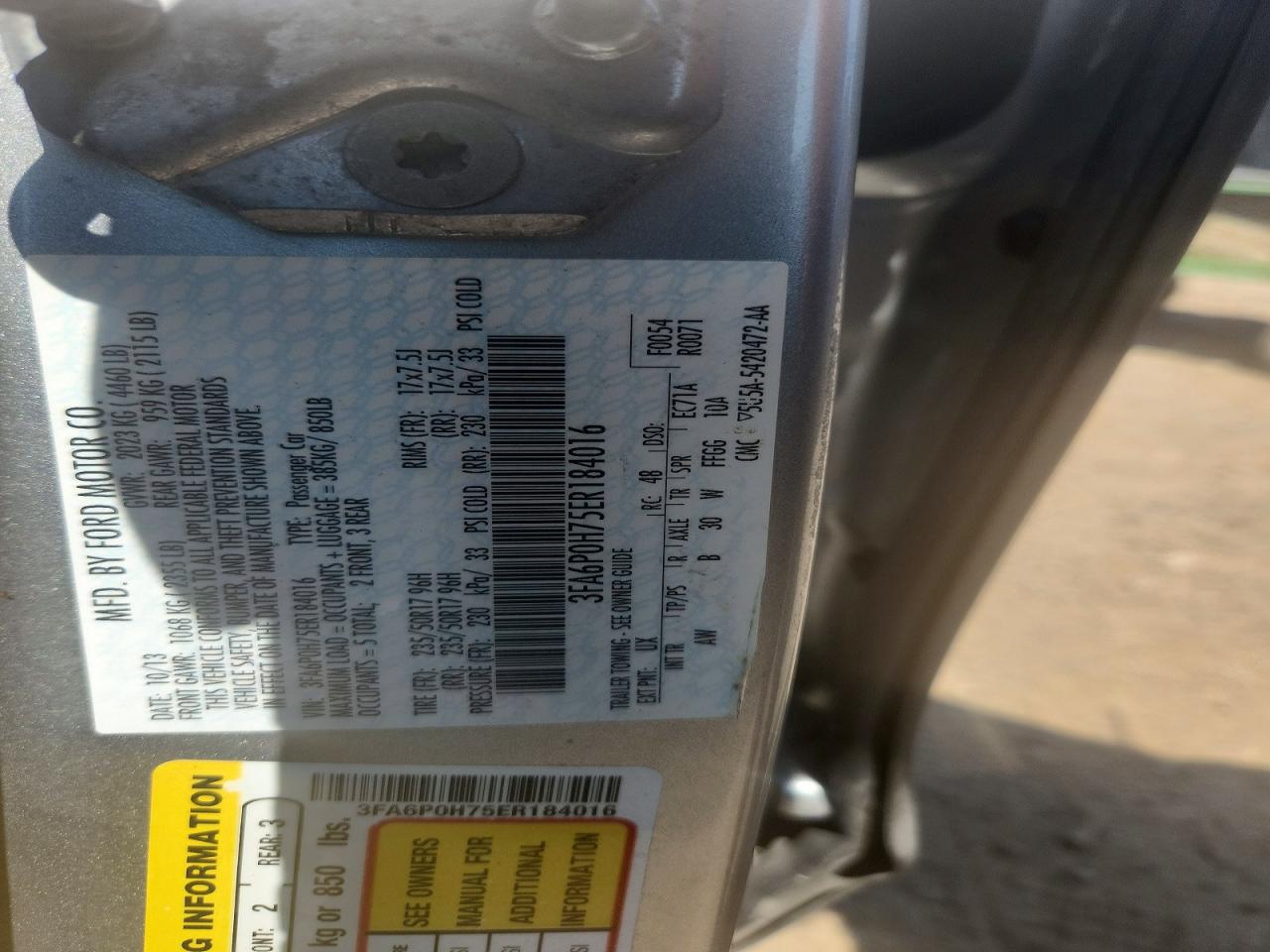 2014 Ford Fusion Se Silver vin: 3FA6P0H75ER184016