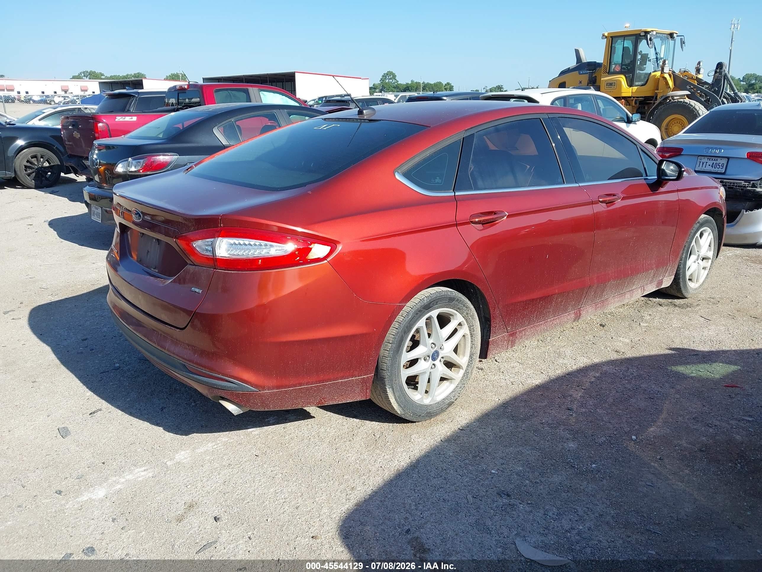 2014 Ford Fusion Se Orange vin: 3FA6P0H75ER201252