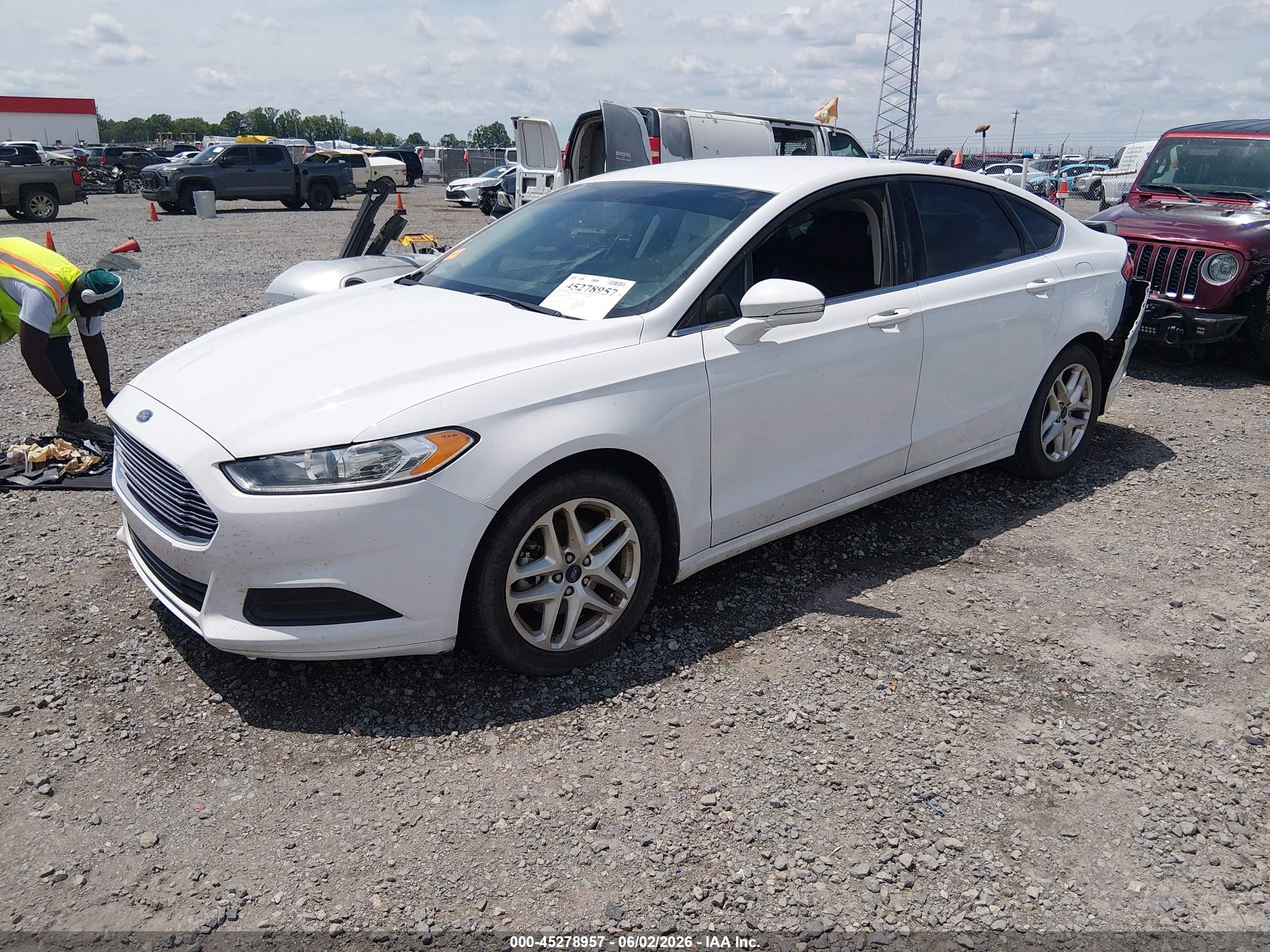 2014 Ford Fusion Se White vin: 3FA6P0H75ER296461