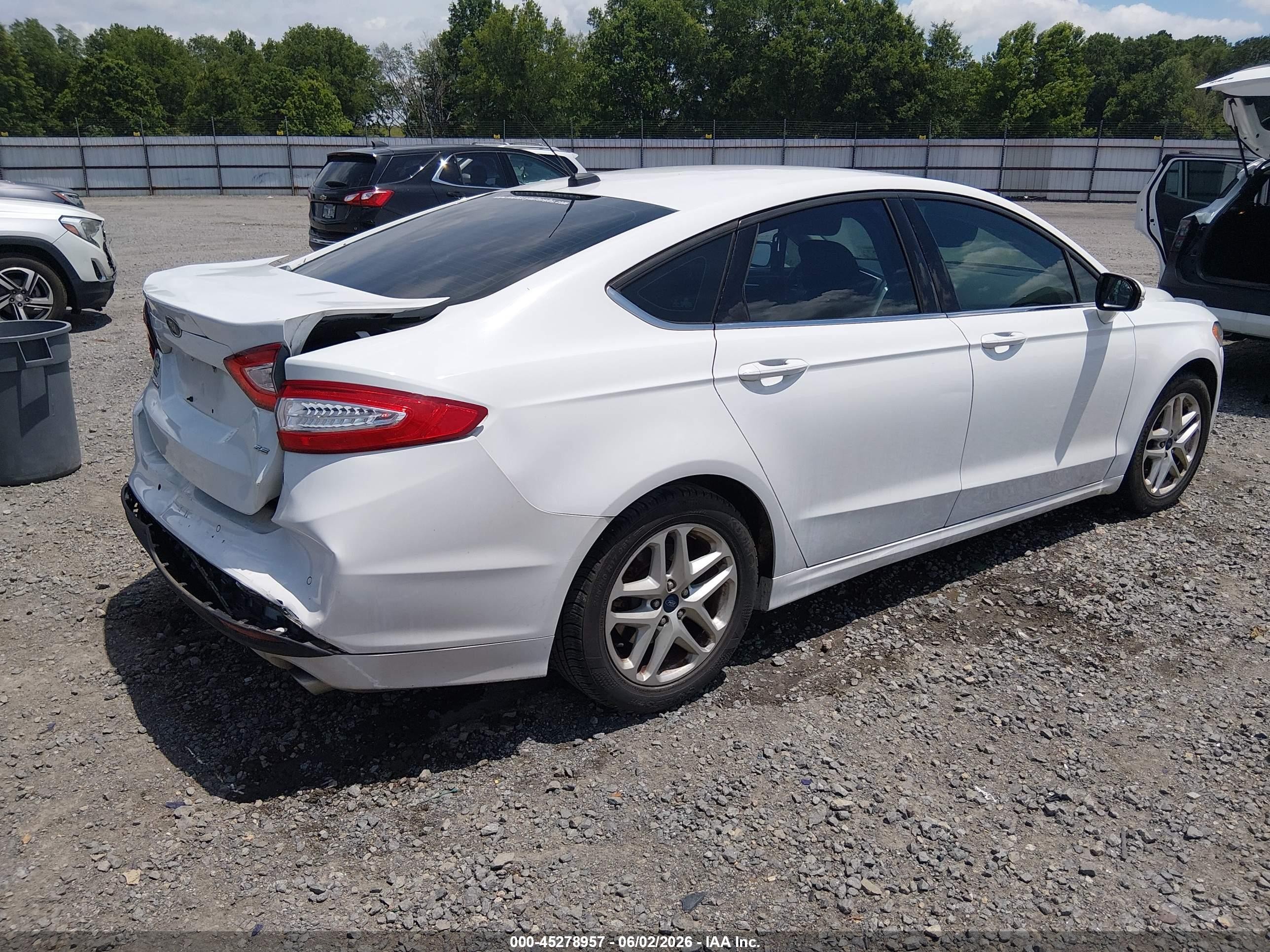 2014 Ford Fusion Se White vin: 3FA6P0H75ER296461