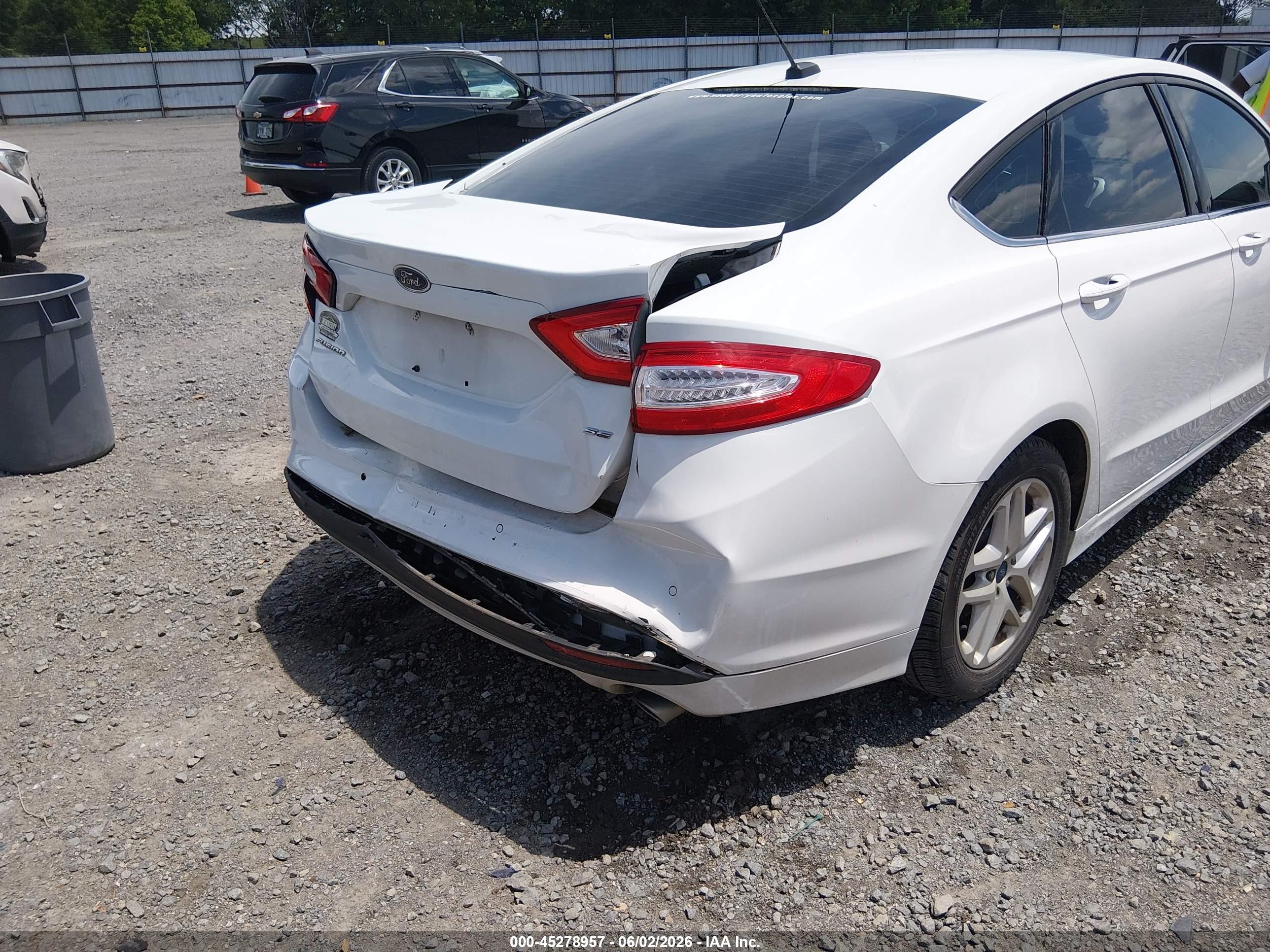 2014 Ford Fusion Se White vin: 3FA6P0H75ER296461