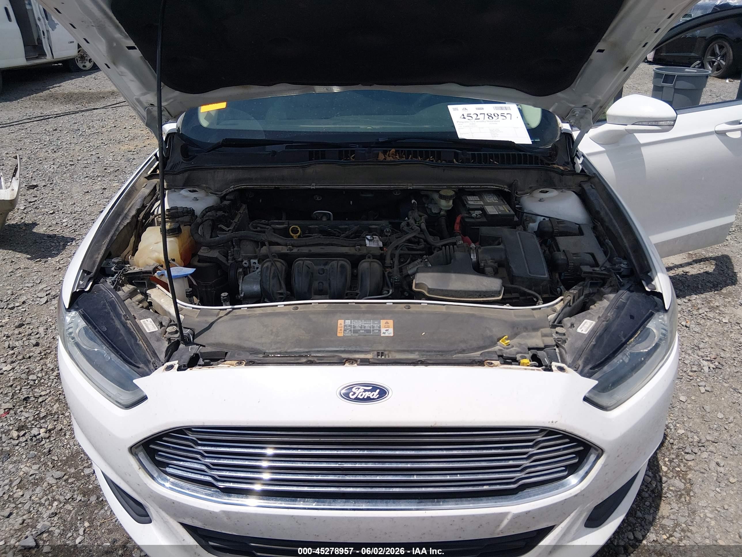 2014 Ford Fusion Se White vin: 3FA6P0H75ER296461