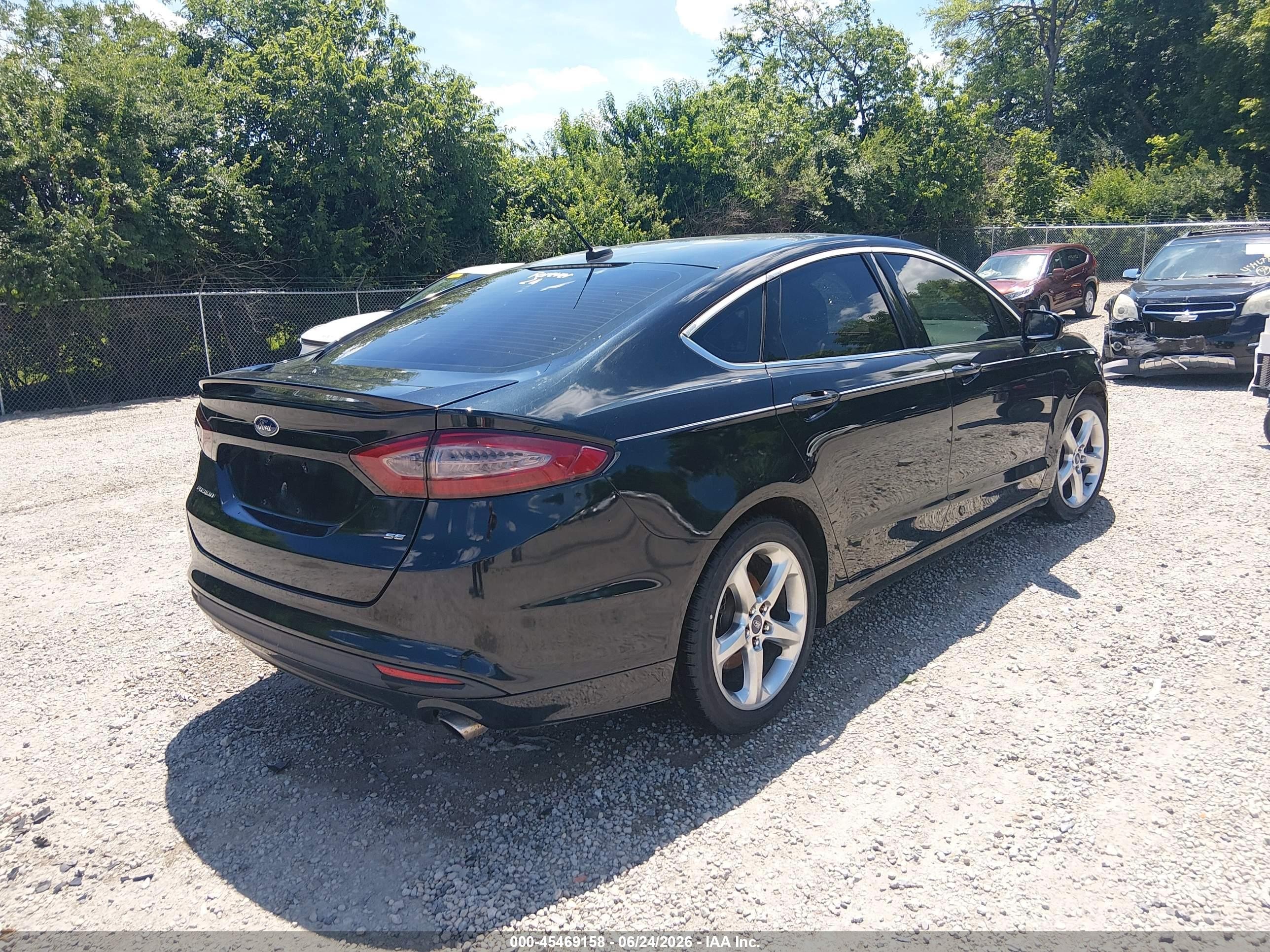 2014 Ford Fusion Se Black vin: 3FA6P0H75ER305594