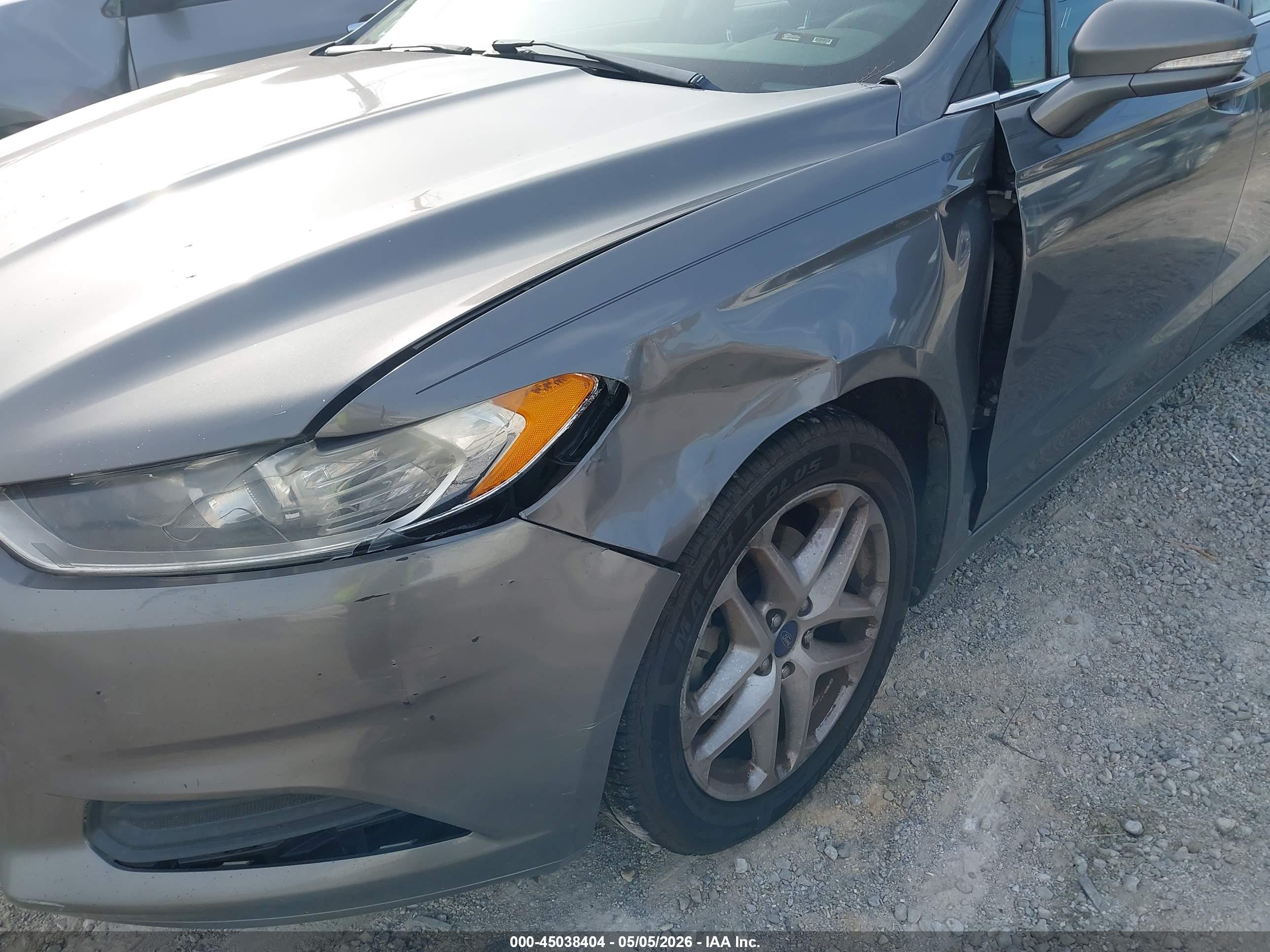 2014 Ford Fusion Se Gray vin: 3FA6P0H75ER344895