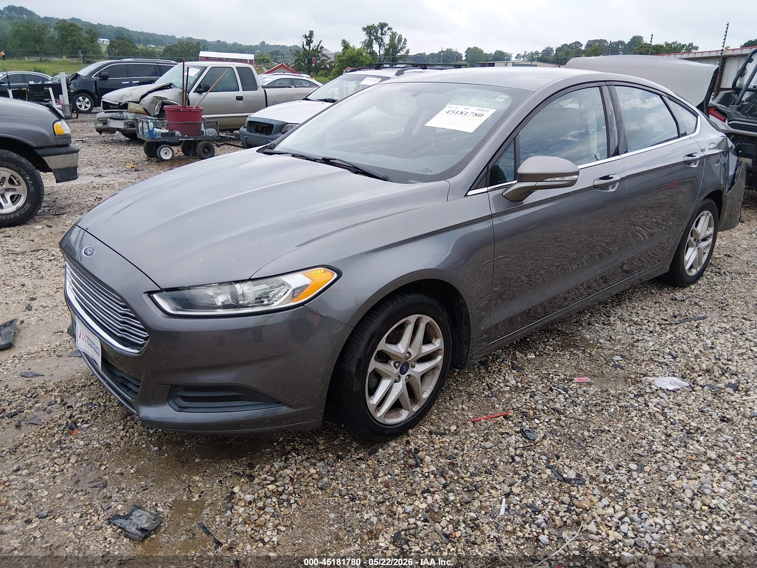 2014 Ford Fusion Se Gray vin: 3FA6P0H75ER363706