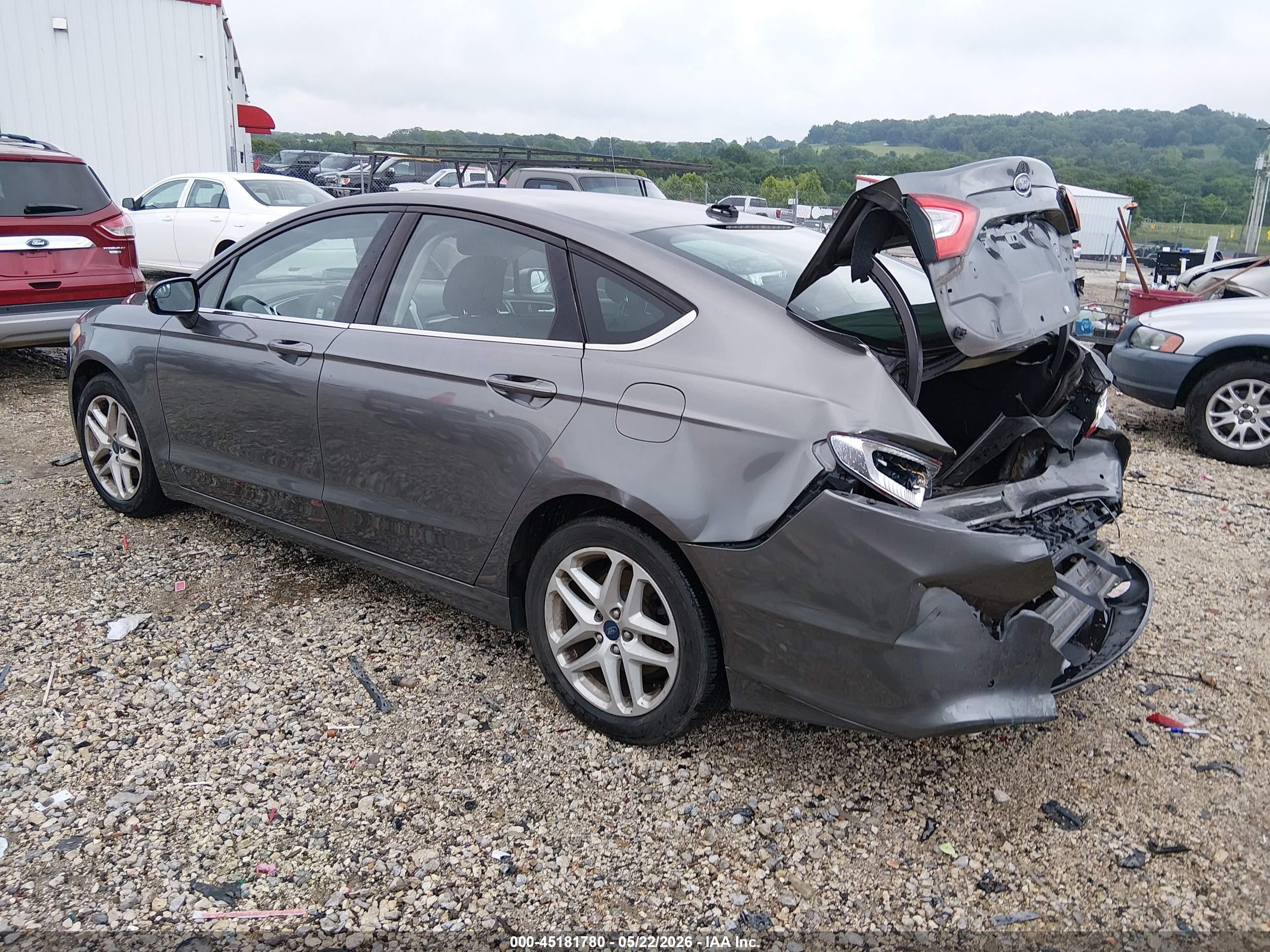 2014 Ford Fusion Se Gray vin: 3FA6P0H75ER363706