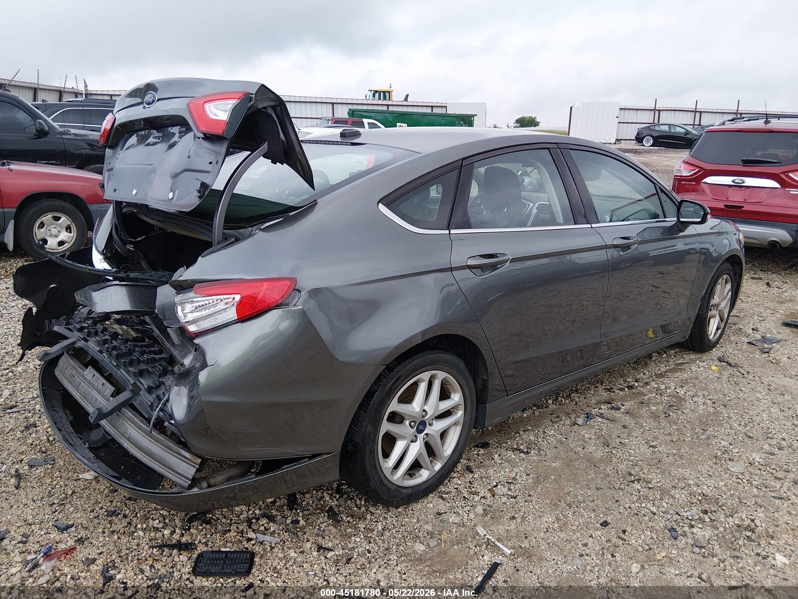 2014 Ford Fusion Se Gray vin: 3FA6P0H75ER363706