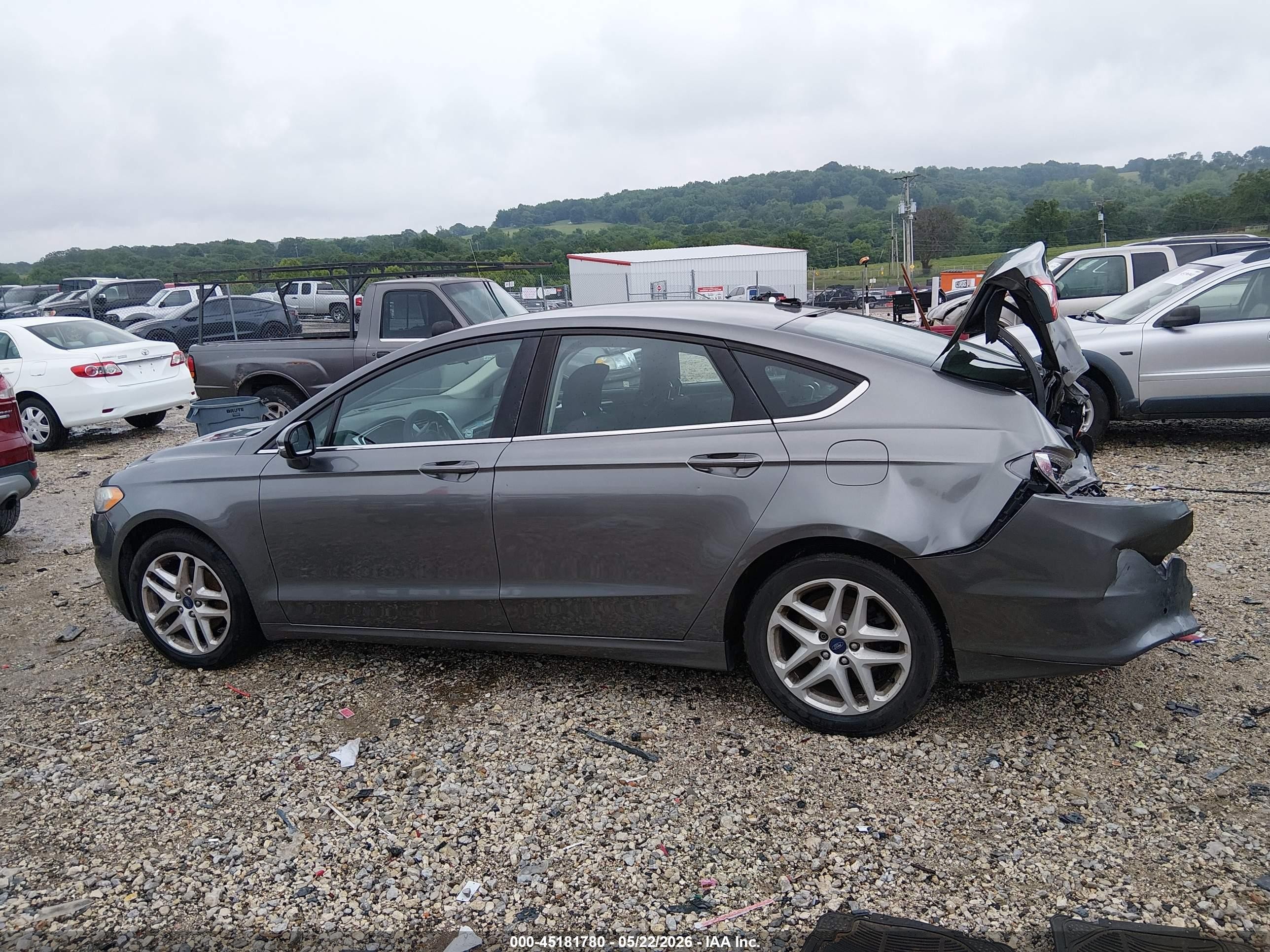 2014 Ford Fusion Se Gray vin: 3FA6P0H75ER363706
